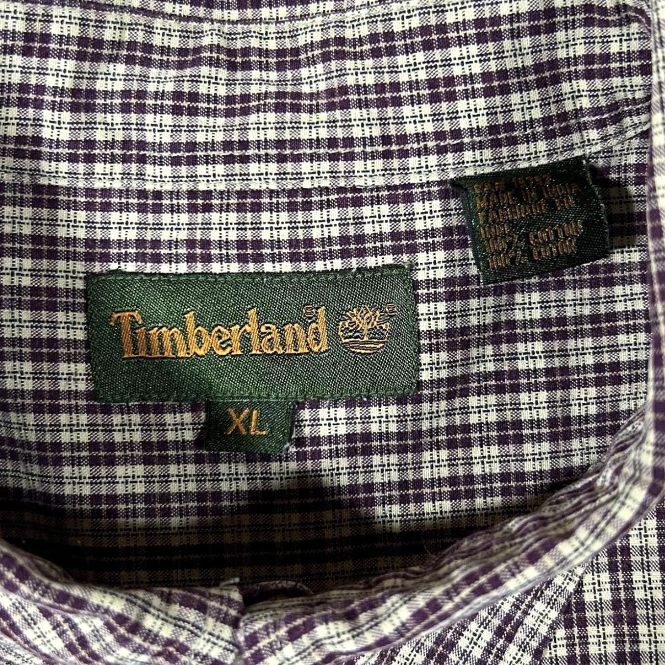 Timberland VINTAGE Timberland Burgundy Cream Check Long Sleeve Button-Up Shirt XL XXL Mens Size US XL / EU 56 / 4 - 5 Thumbnail