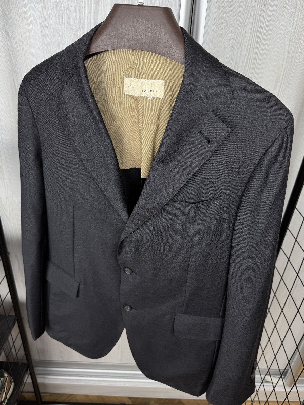 Lardini Lardini Grey Unlined Button wool made in Italy Blazer Size 40R - 7 Thumbnail