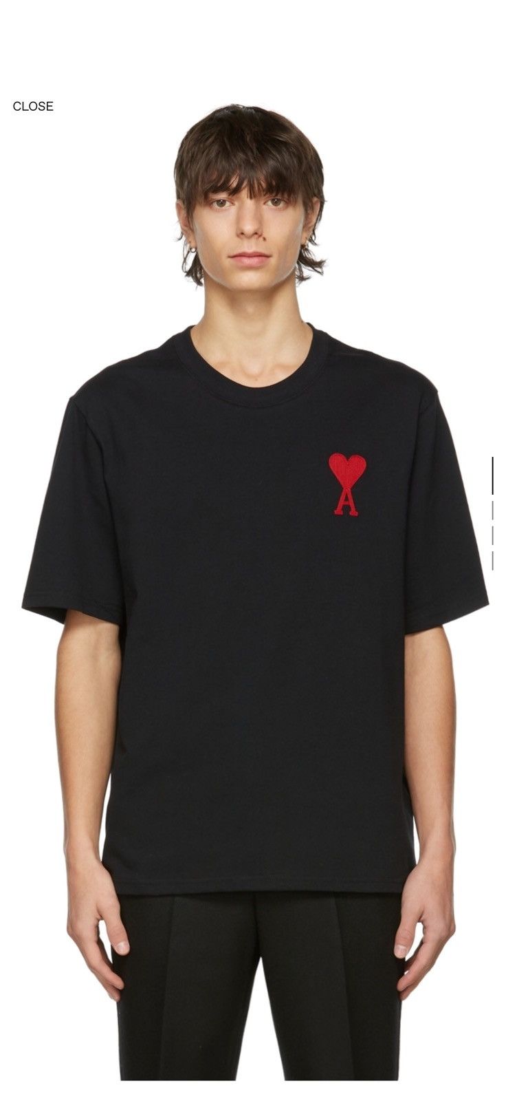 AMI Black Ami De Coeur T-Shirt Size US M / EU 48-50 / 2 - 3 Thumbnail