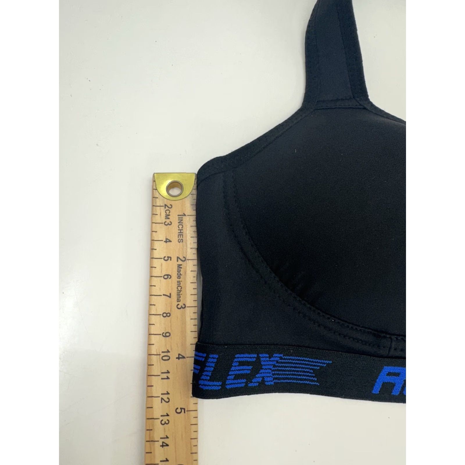 Vintage ReFlex Womens Bra 1X Black Padded Sports Bra Adjustable Size ONE SIZE - 6 Thumbnail