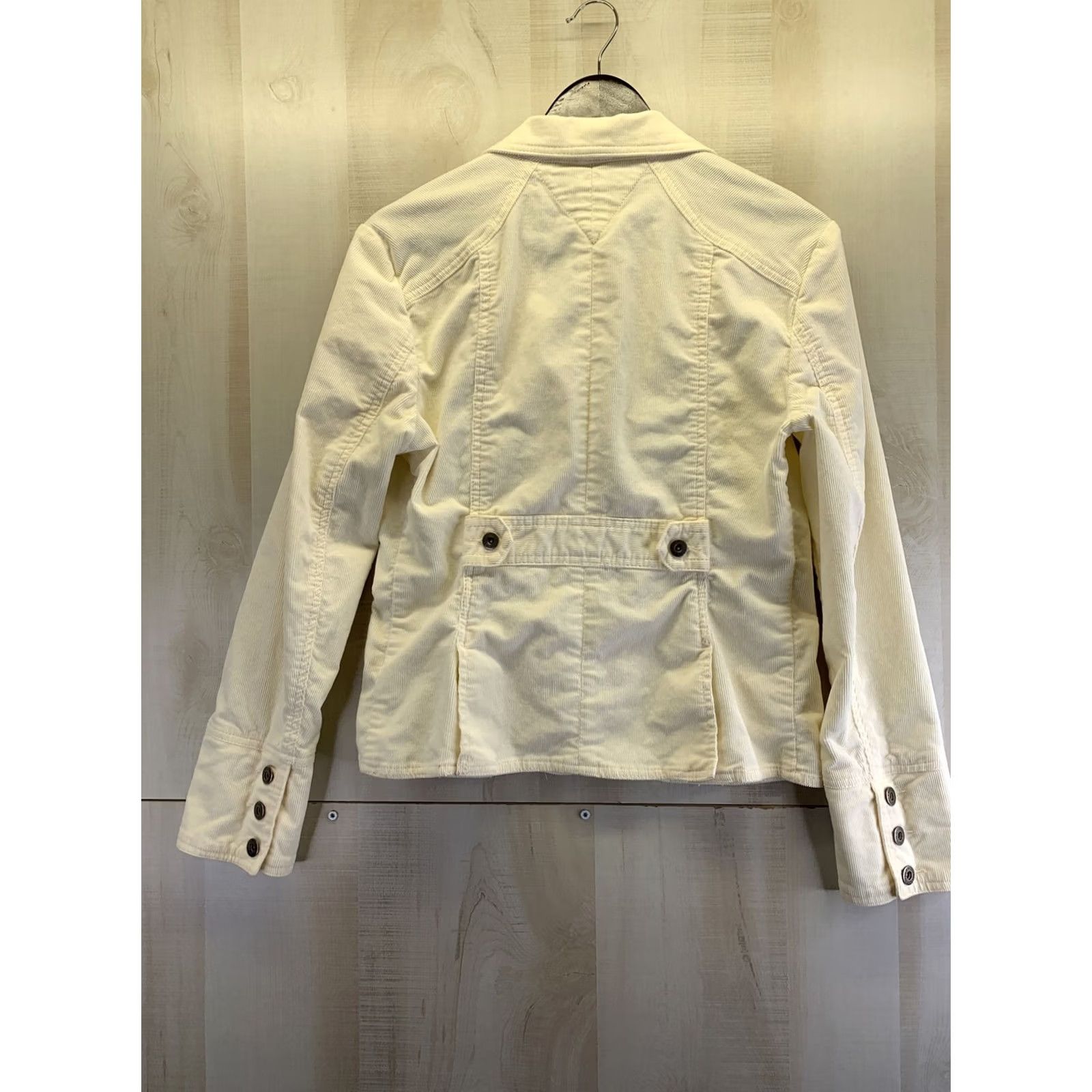 Tommy Hilfiger VINTAGE Tommy Hilfiger Stretch Ivory Corduroy Jacket Womens L-7262 Size L / US 10 / IT 46 - 5 Thumbnail