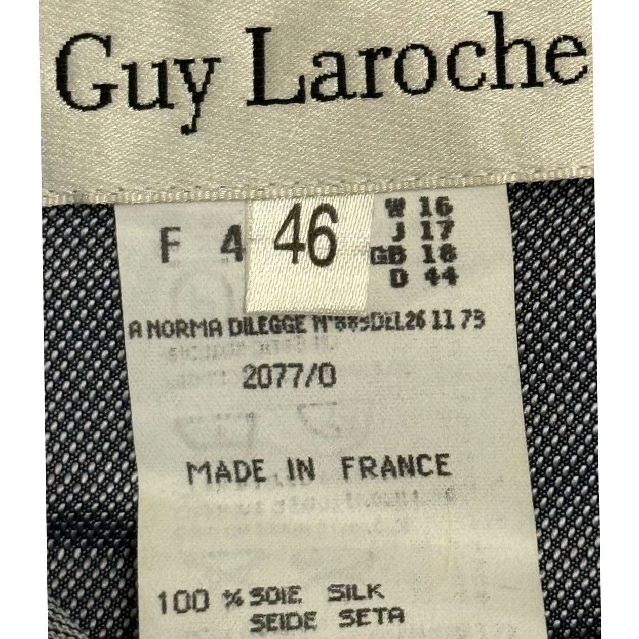 Guy Laroche Guy Laroche Silk Blouse Blue Solid Long Sleeve France Size 16 Women Size XXL / US 16-18 / IT 52-54 - 6 Thumbnail