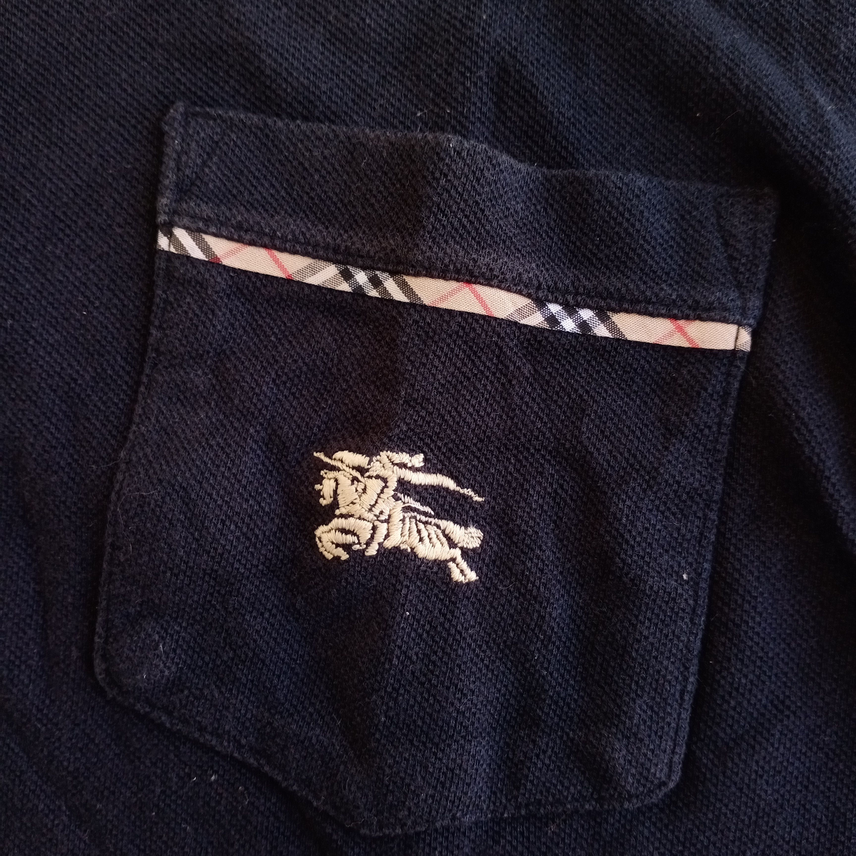 Burberry × Burberry Prorsum × Vintage Burberrys London Polo Tshirt Nova Check Big Logo Prorsum 90s Size US M / EU 48-50 / 2 - 4 Thumbnail