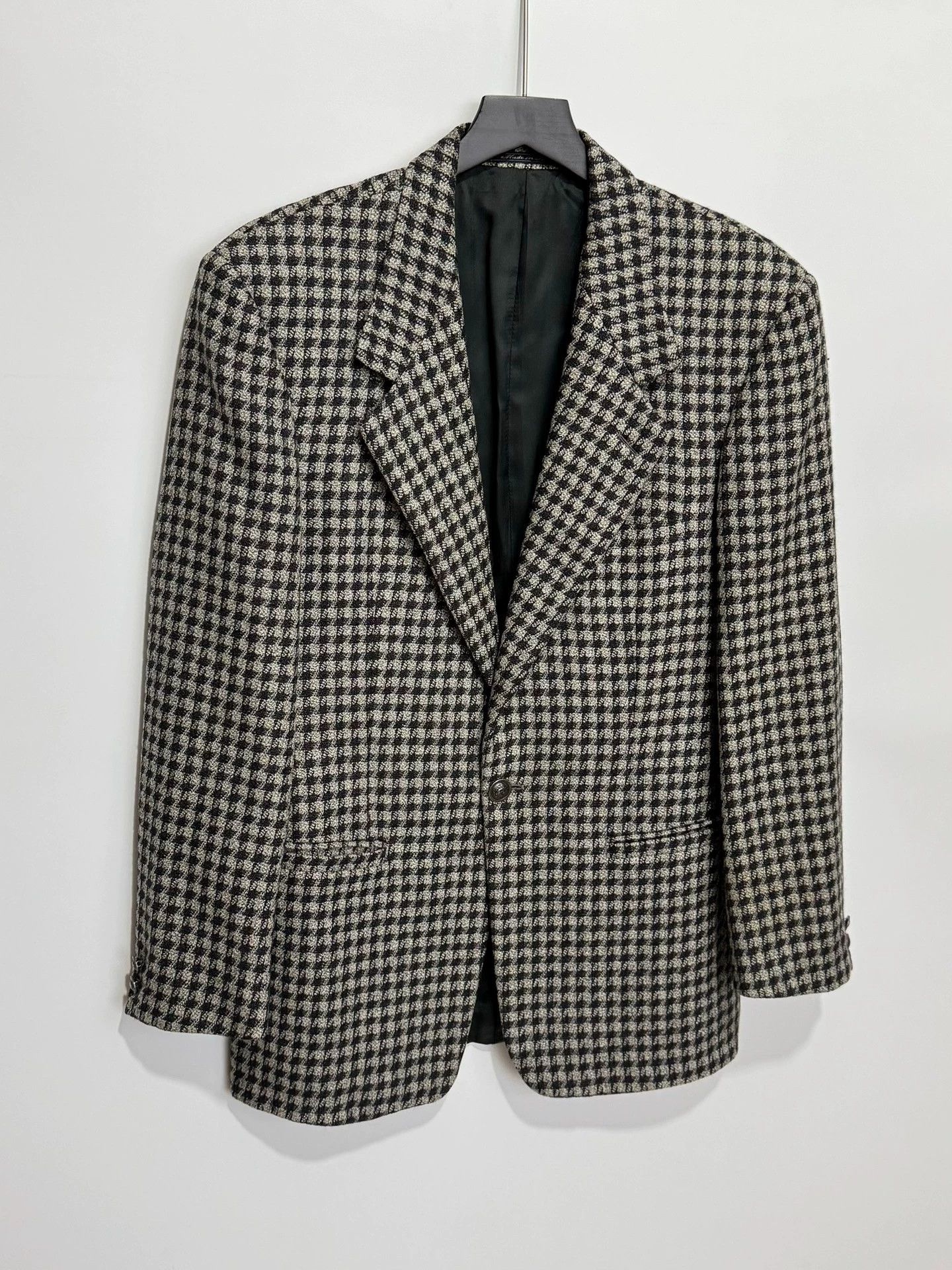 Versace Versace Houndstooth Tweed Blazer 48 Size 48S - 2 Thumbnail