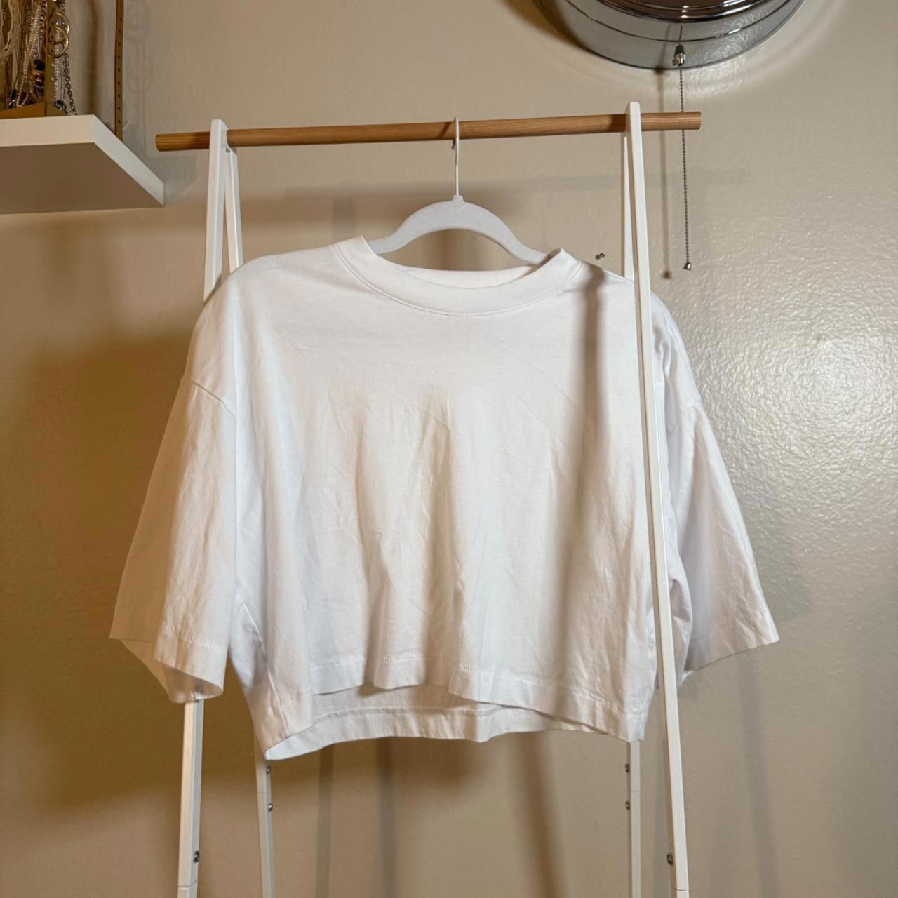 Abercrombie & Fitch white crop top🩶 Size S / US 4 / IT 40 - 1 Thumbnail
