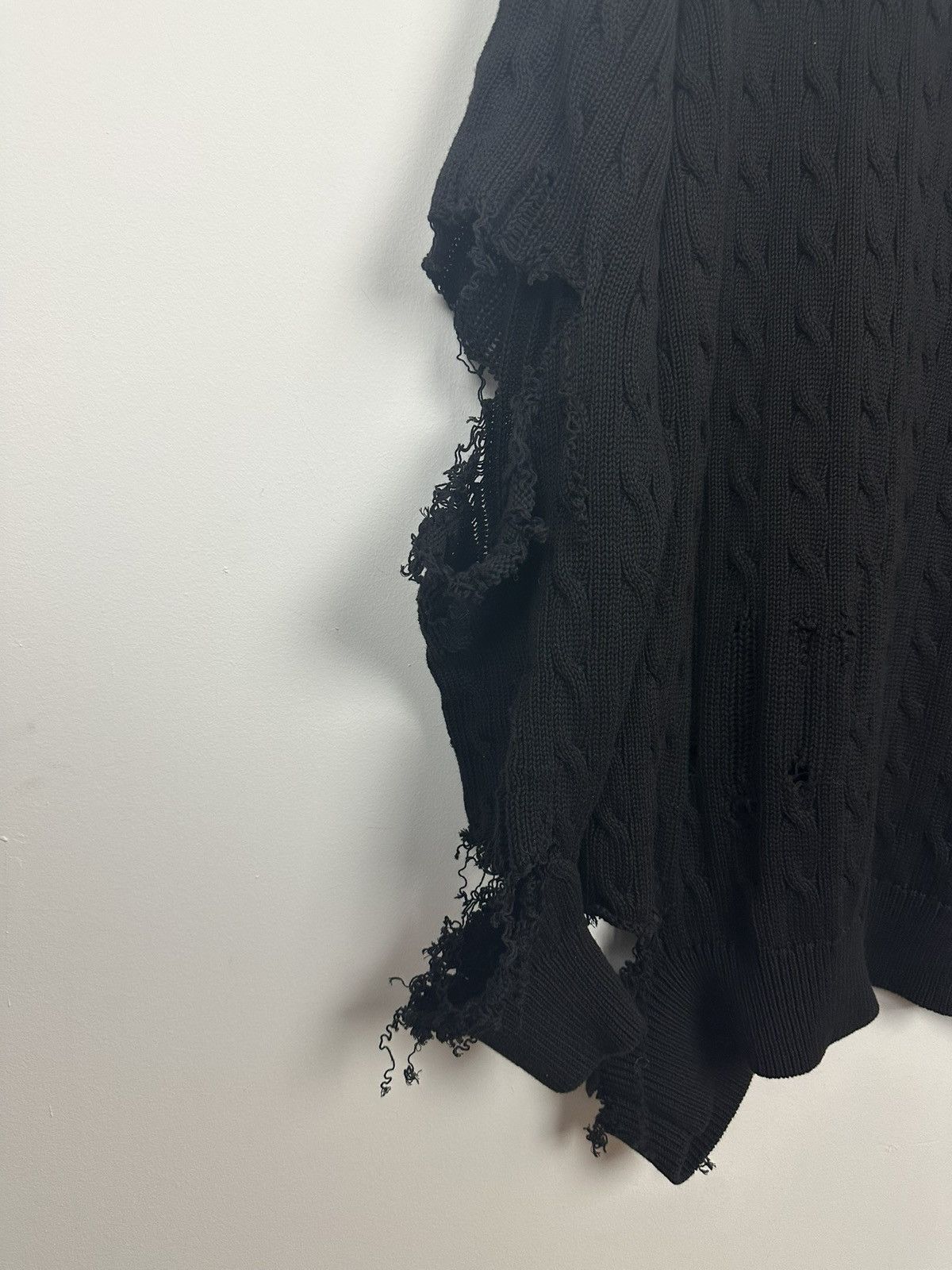 Balenciaga Thrashed Varsity Cable Knit Sweater Size US M / EU 48-50 / 2 - 3 Thumbnail