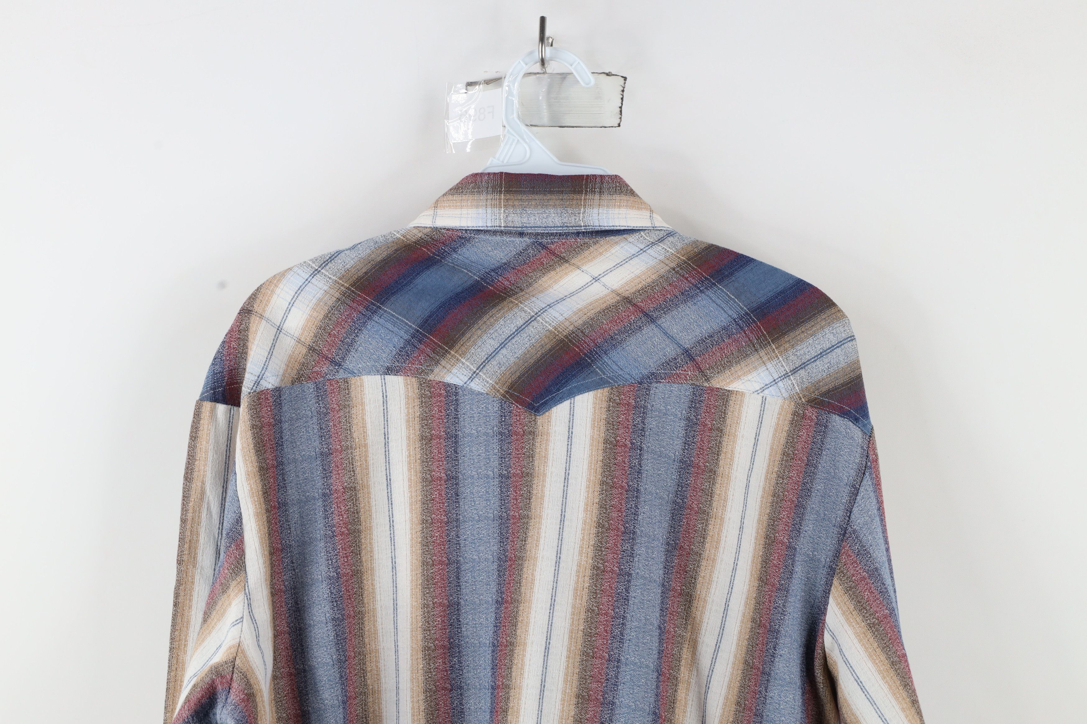 Vintage Vintage 70s Streetwear Striped Western Snap Button Shirt Size US L / EU 52-54 / 3 - 12 Thumbnail