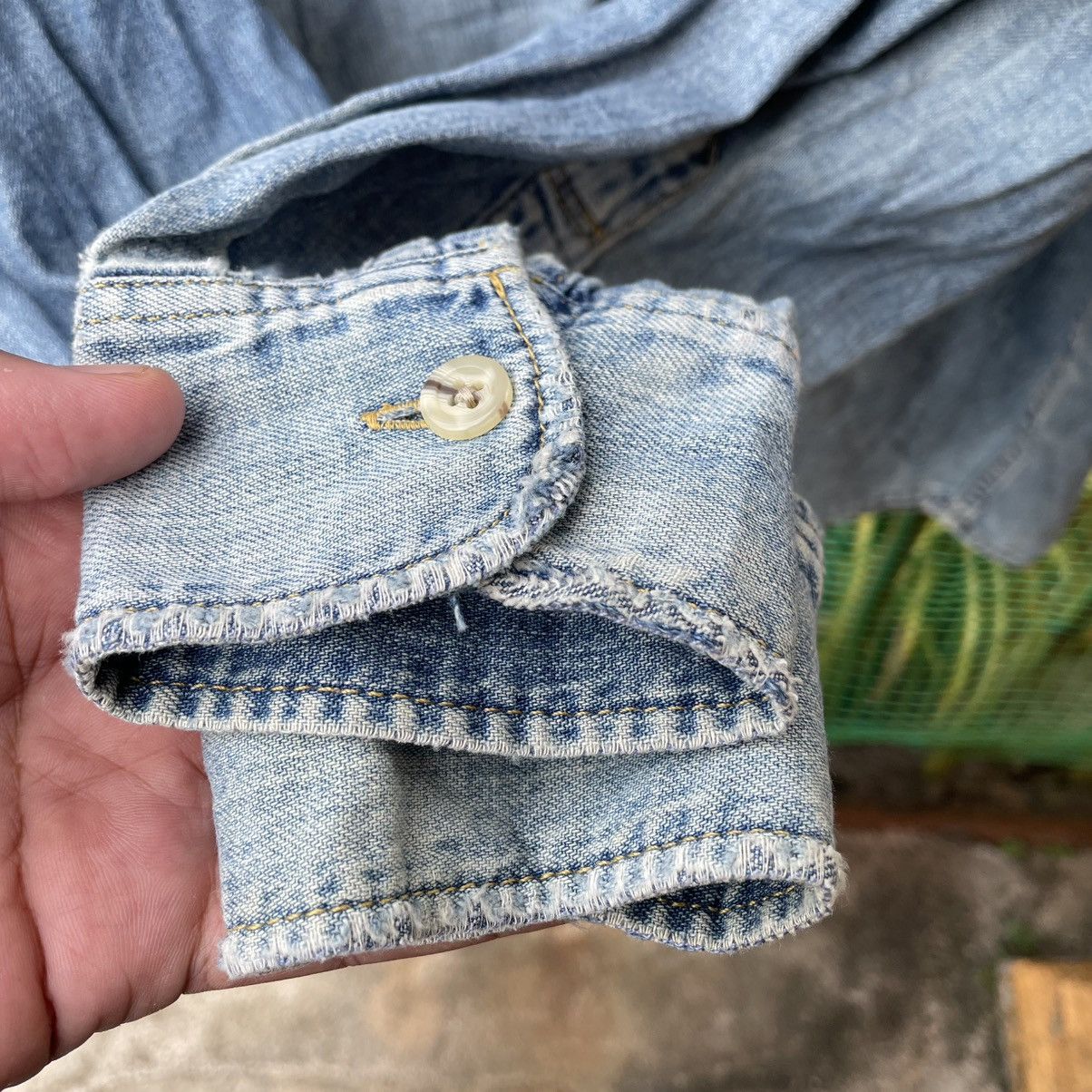 Levi's Vintage Clothing 🔥Vtg Levis Stoned Washed Double Pocket Women Buttons Shirts Size M / US 6-8 / IT 42-44 - 7 Thumbnail