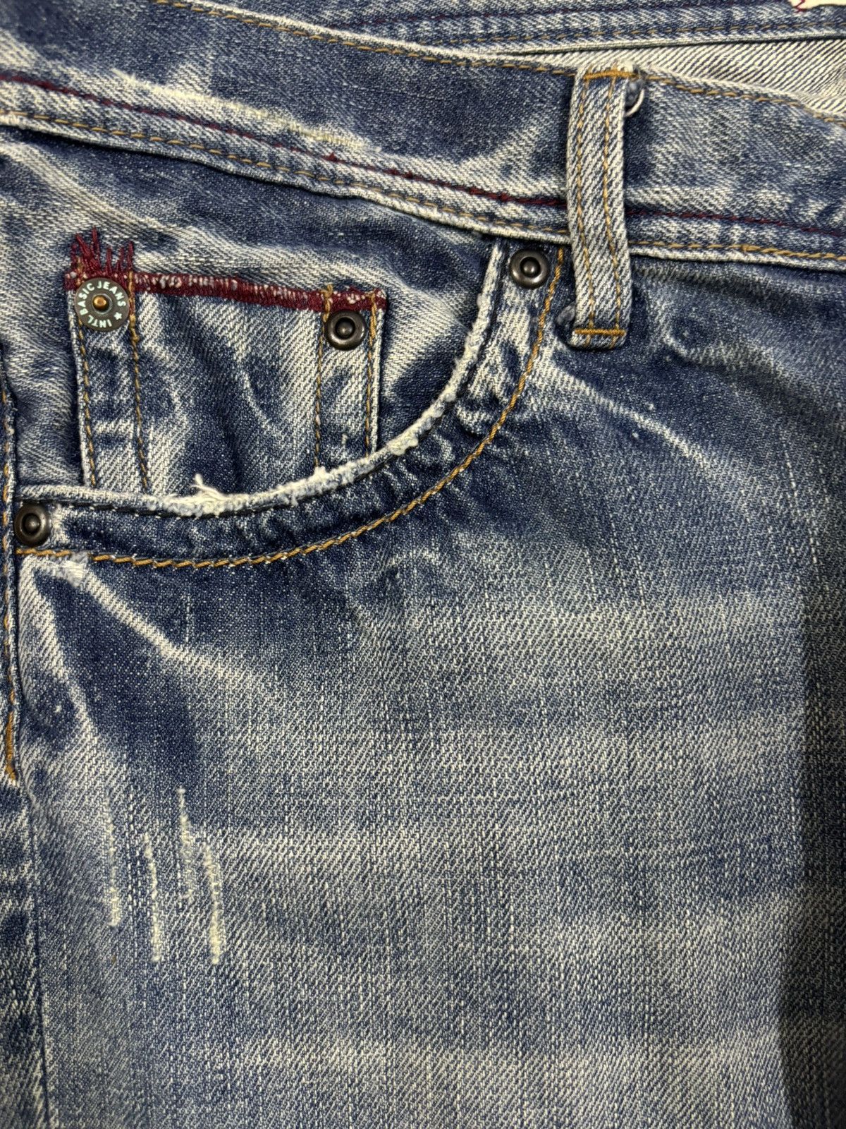 Kapital Vtg Japanese Brand Ia:rl Patchwork Flare Distressed Jeans Size 30" / US 8 / IT 44 - 4 Thumbnail