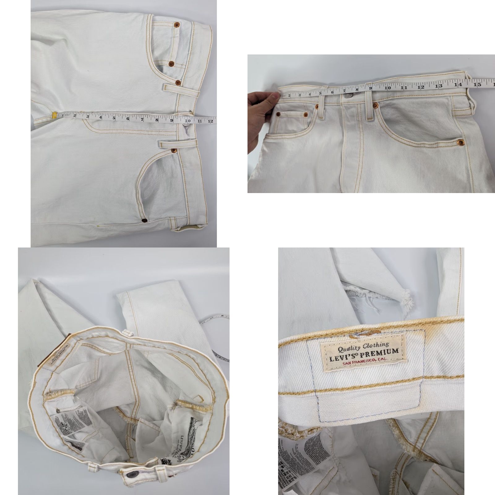 Levi's Levi's 501 S Skinny Jeans White Light Blue Denim 501 Model 26x28 Womens Size 26 Size 26" / US 2 / IT 38 - 8 Thumbnail
