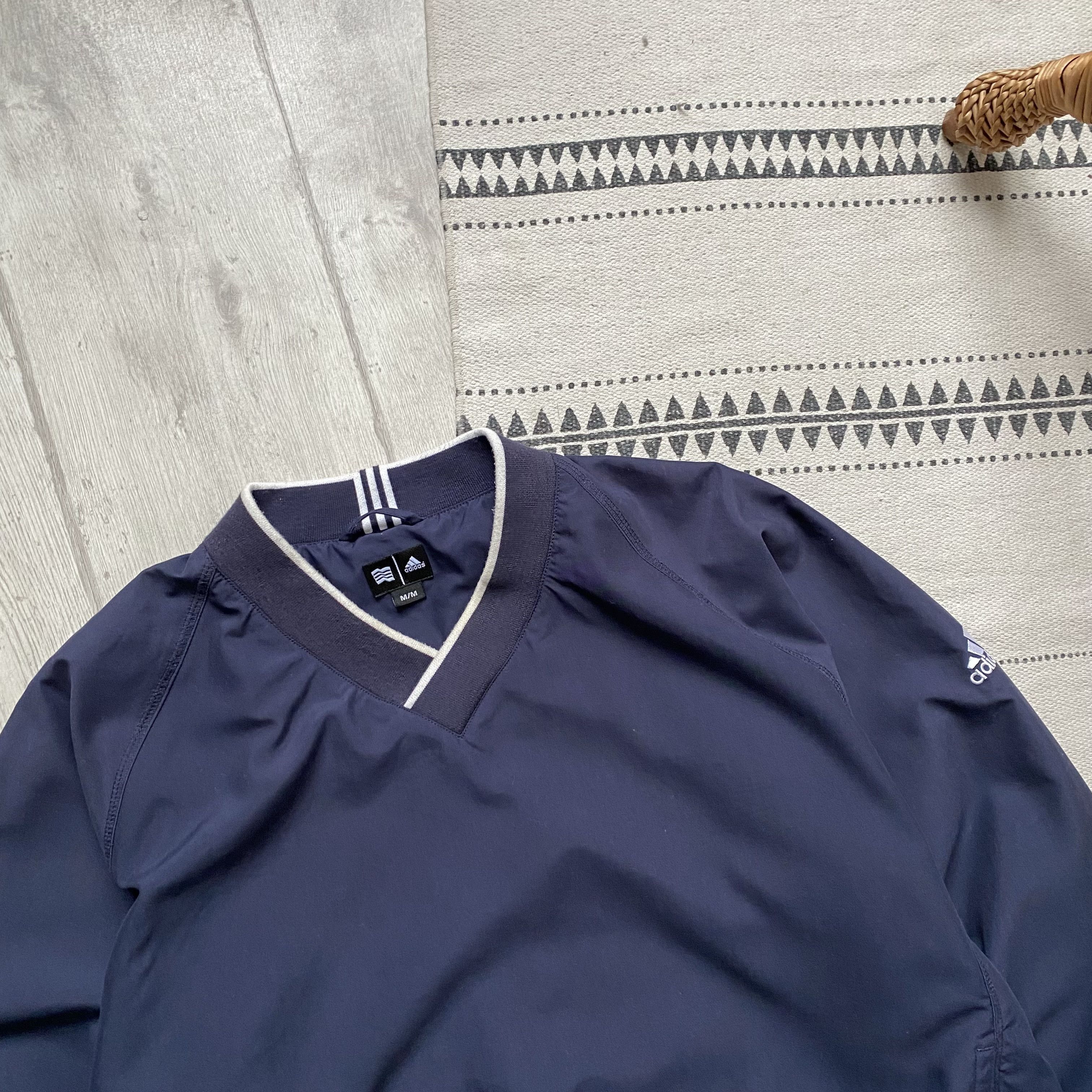 Adidas 🔥 RARE Vintage Adidas Nylon Sweatshirt Jacket Baggy fit Size US L / EU 52-54 / 3 - 2 Thumbnail