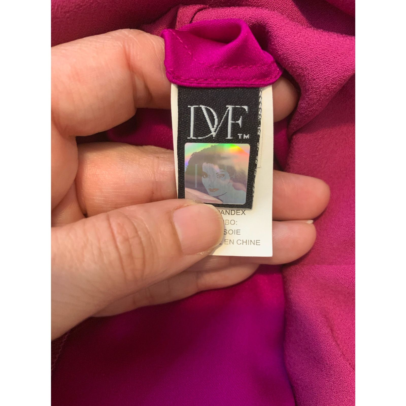 Diane von Furstenberg DVF two tone Edna V neck mini party silk dress size 2 Size XS / US 0-2 / IT 36-38 - 6 Thumbnail