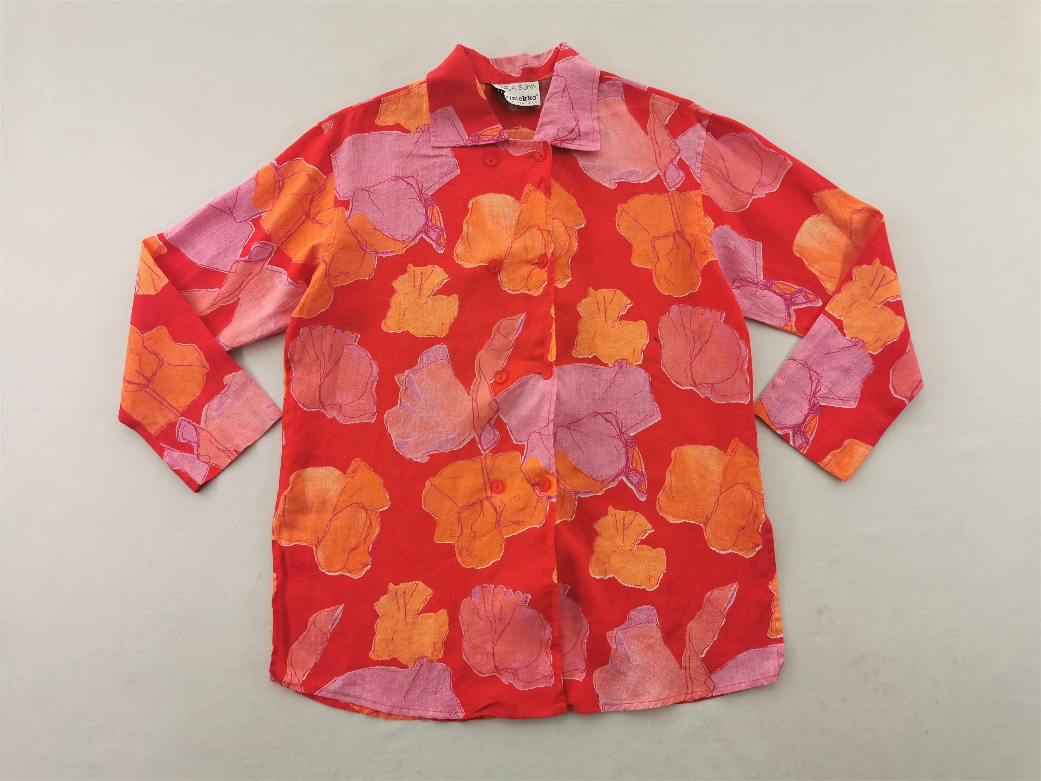 Marimekko Vintage Marimekko Marja Suna Floral Blouse Shirt Size M Size M / US 6-8 / IT 42-44 - 3 Thumbnail