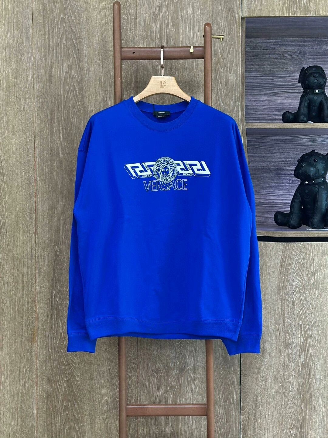 Versace Versace Men's Blue Main Line Sweatshirt Size US XL / EU 56 / 4 - 1 Thumbnail