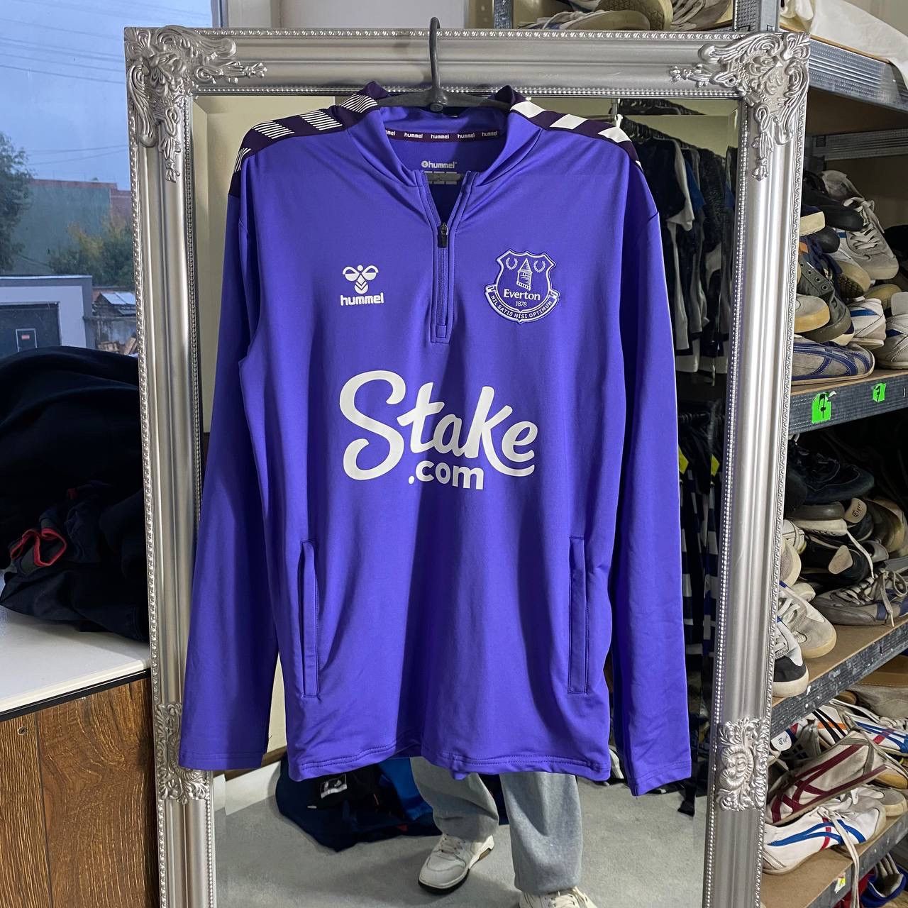 Hummel Everton 1/3 Zip Football Sweatshirt Hummel Black Soccer Size US S / EU 44-46 / 1 - 1 Thumbnail