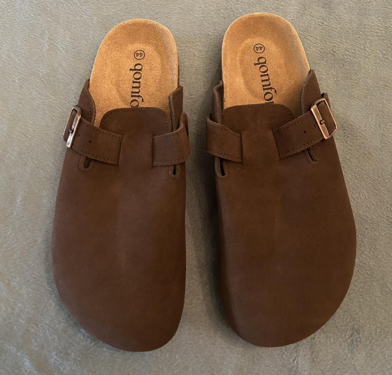 Qomfort Men’s Genuine Suede Clogs Mocha Size 43 US 9.5 NEW NWT Molded Footbed $_57.JPG?set_id=8800005007 main image 2