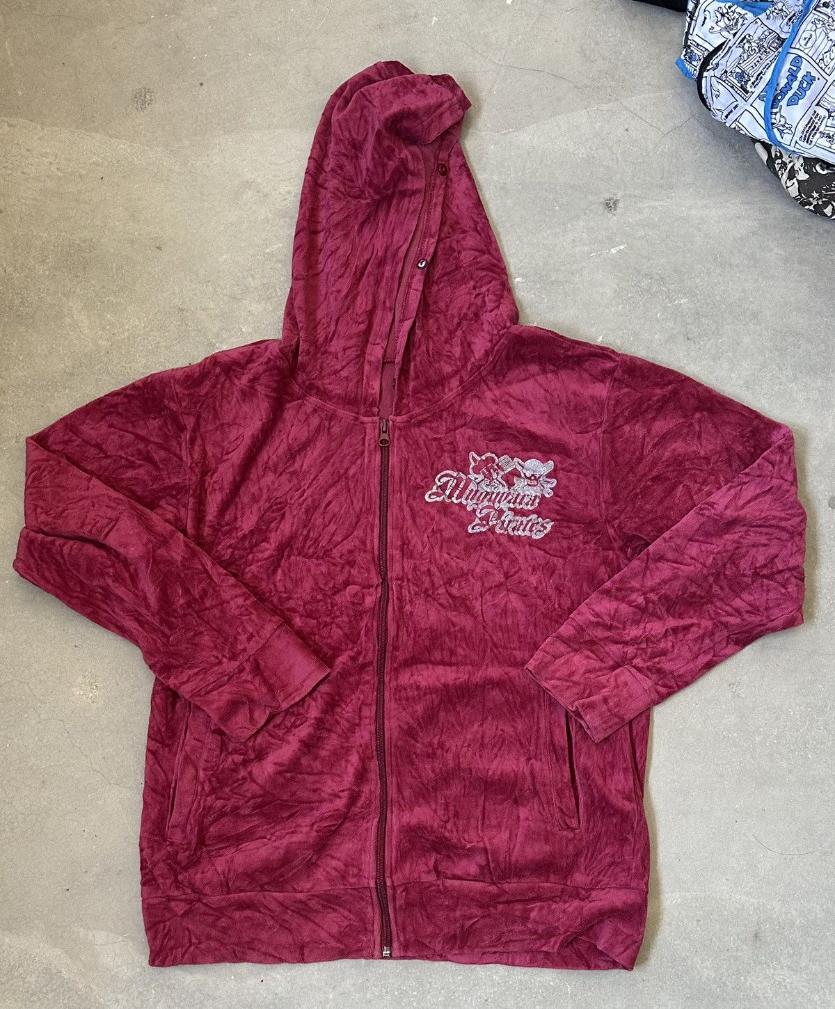 VINTAGE ONE PIECE FLEECE MIDZZIPPER HOODIE