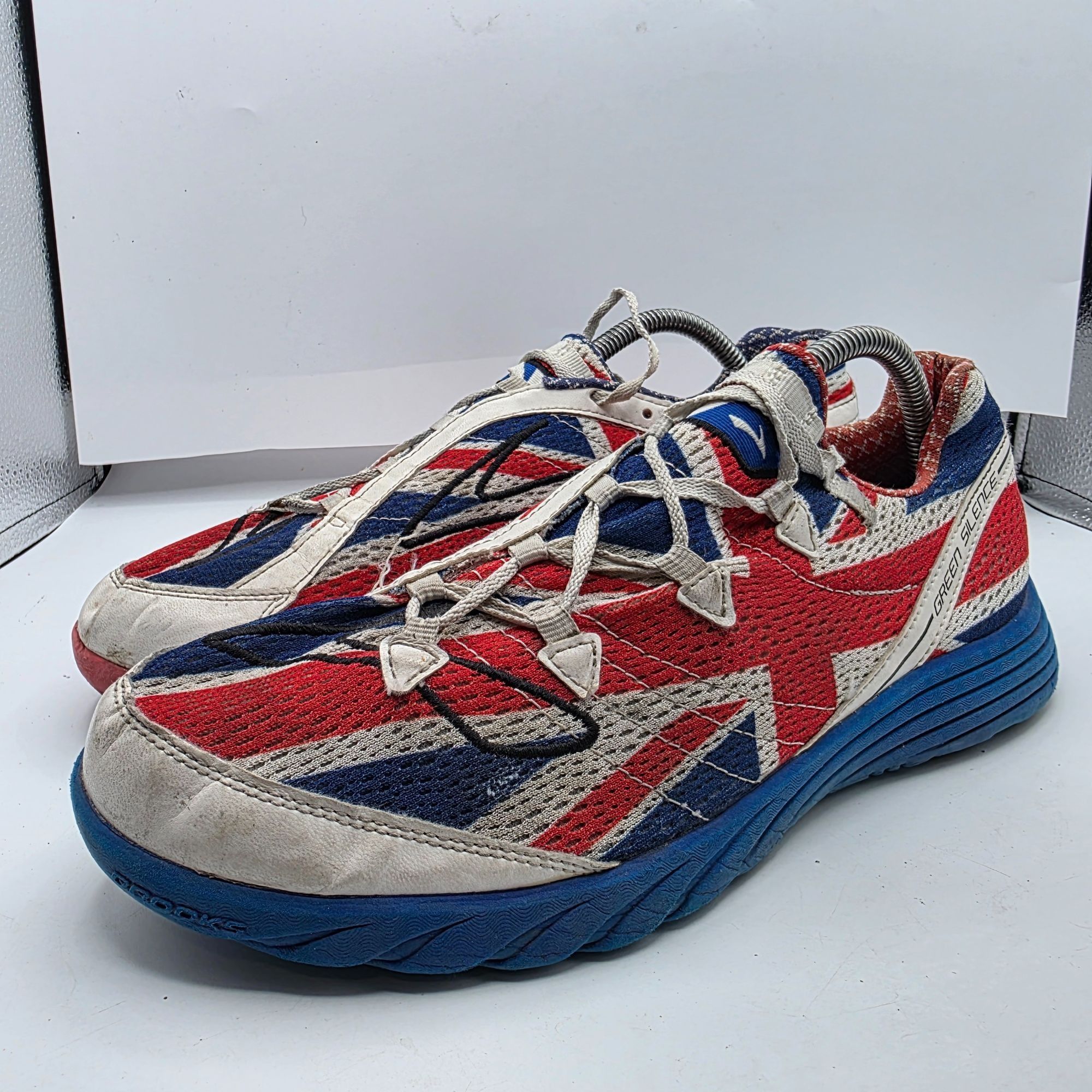 Brooks Brooks Green Silence Union Jack Mens Size 11 Athletic Shoes Size US 11 / EU 44 - 4 Thumbnail