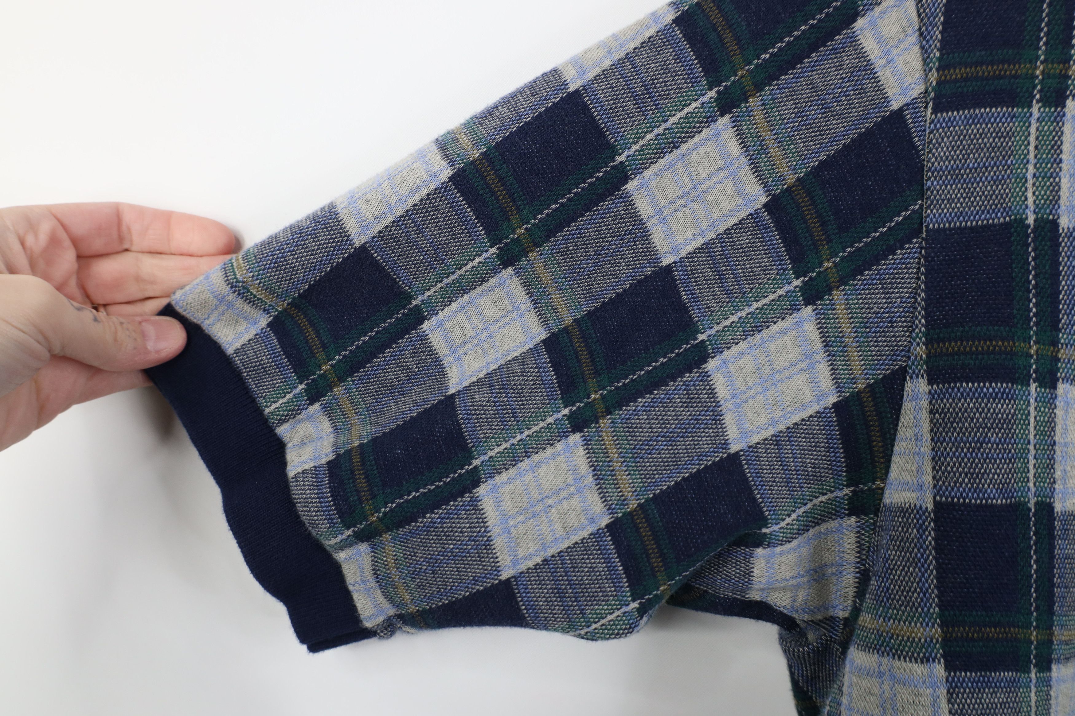 Vintage Vintage 90s Streetwear Cotton Knit Golf Polo Shirt Plaid USA Size US M / EU 48-50 / 2 - 9 Thumbnail