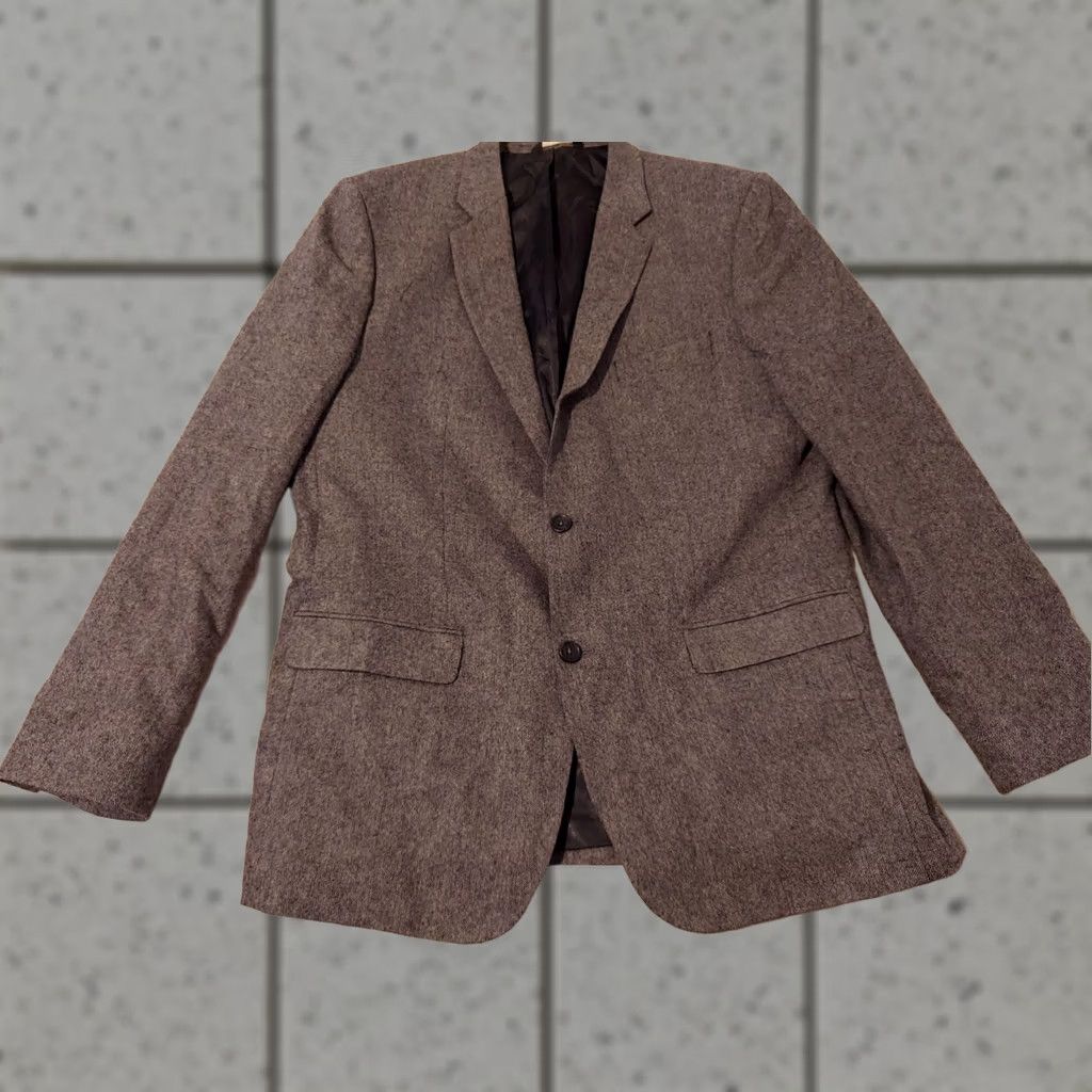 Banana Republic Banana Republic Blazer Wool Jacket 46L Gray Mens Jacket Blazer 2 Piece Wool Gray 46 Mens Size 46R - 1 Thumbnail