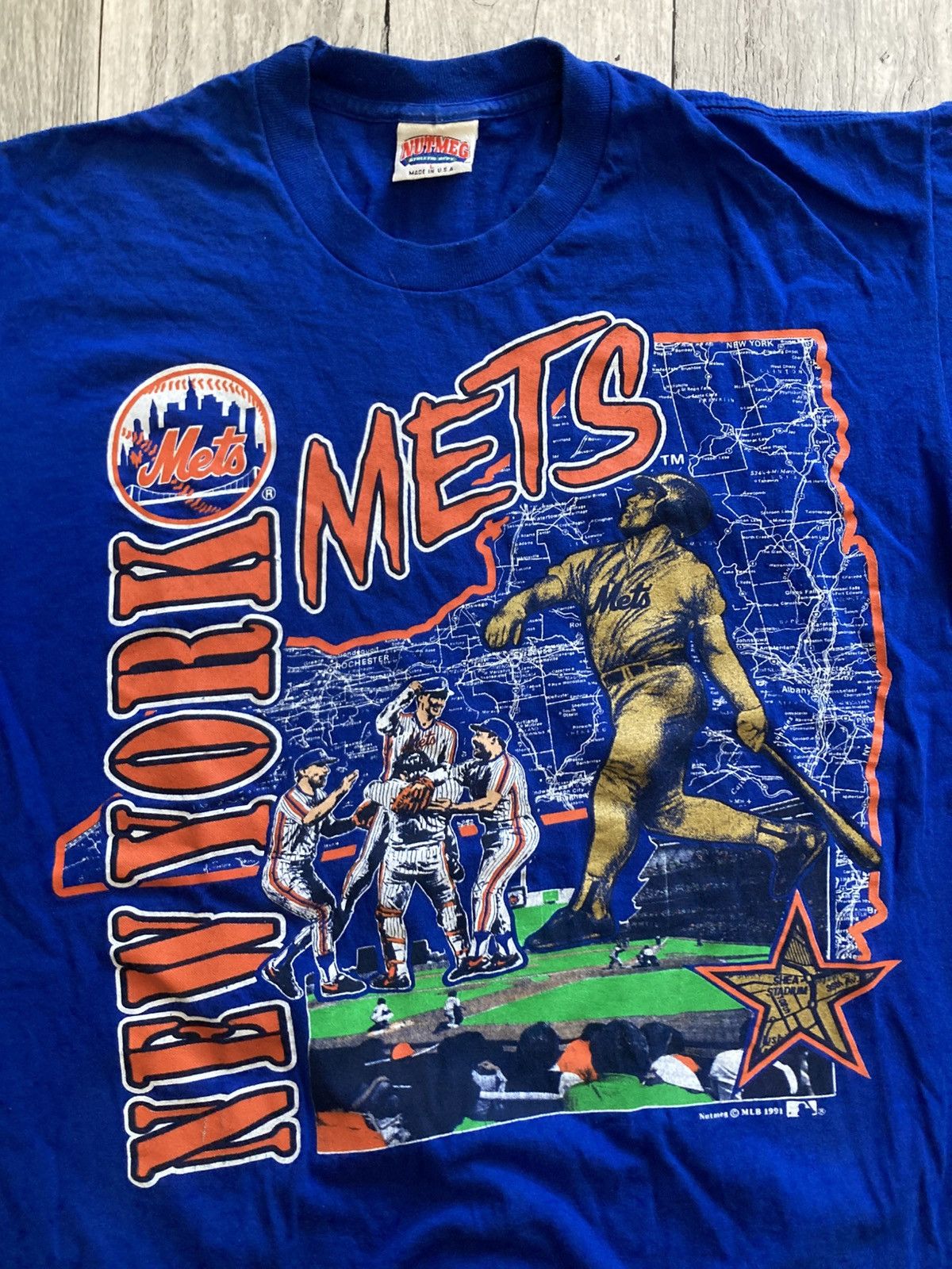 MLB × Nutmeg × Vintage Vintage 90’s new york mets mlb nutmeg tee tshirt L y2k drip Size US L / EU 52-54 / 3 - 5 Thumbnail