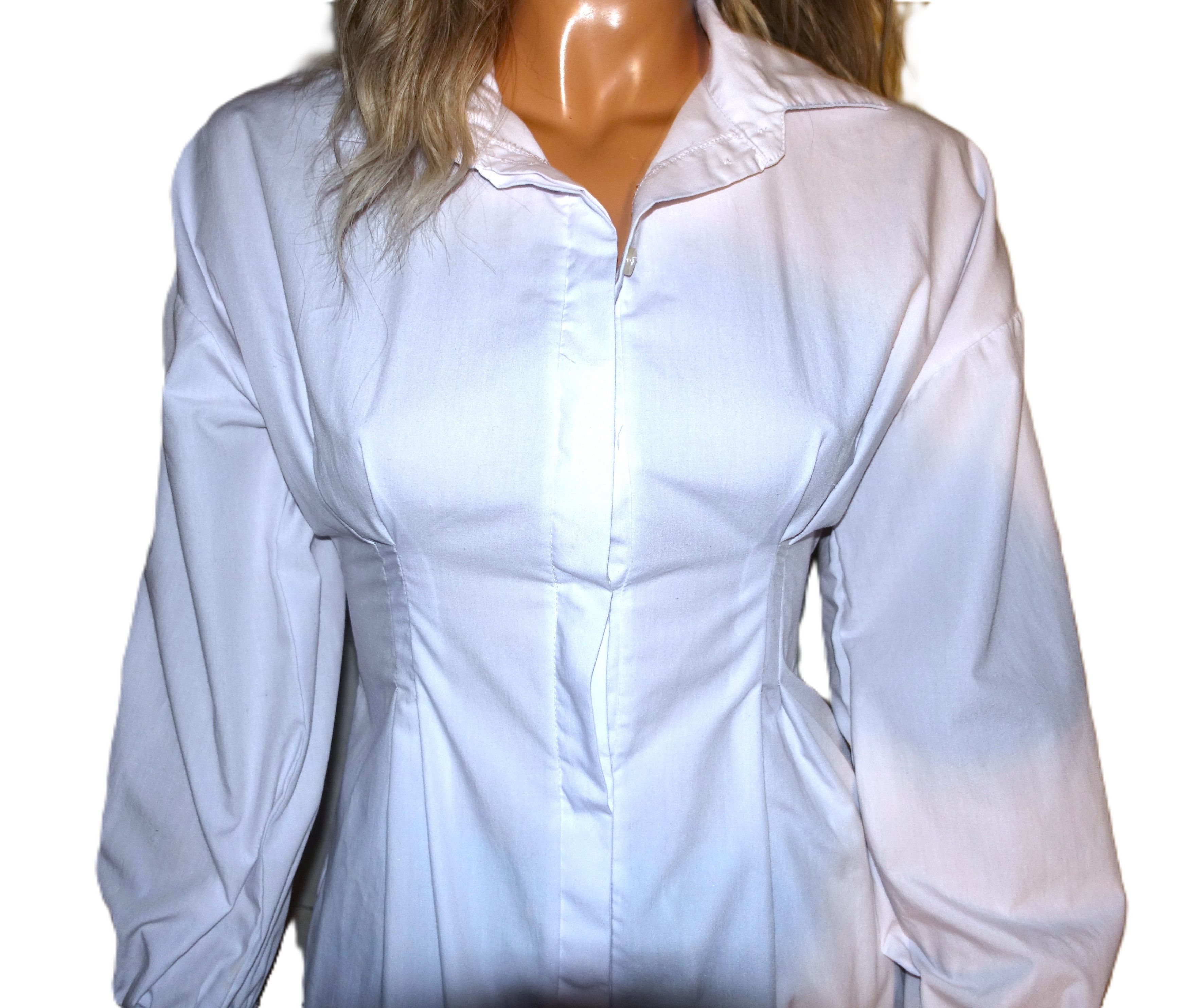 PrettyLittleThing Pretty Little Thing White Shirt Dress 4 Size S / US 4 / IT 40 - 3 Thumbnail