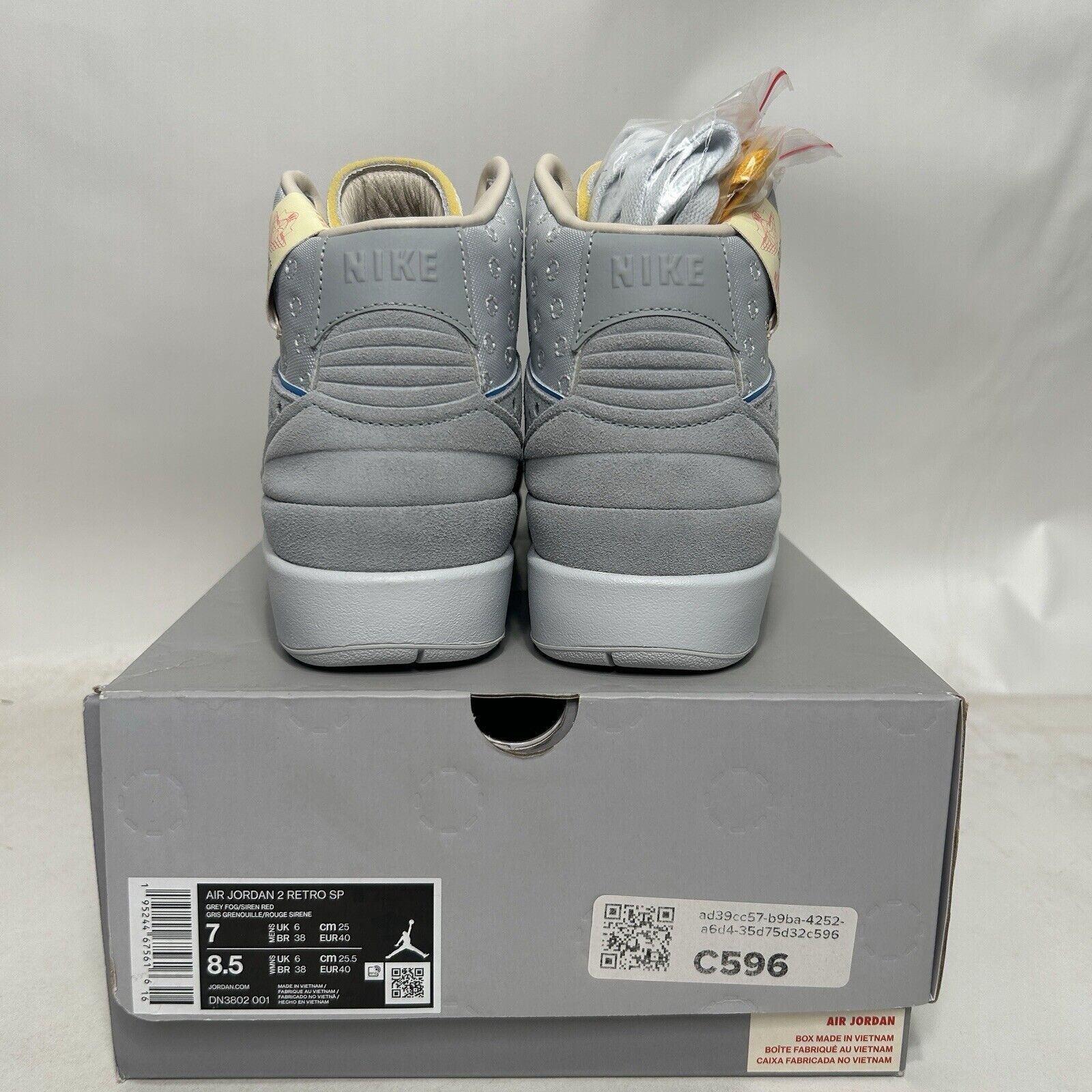 Jordan Brand Nike Air Jordan 2 SP x Union “Grey Fog” 2024 Size US 8.5 / IT 38.5 - 4 Thumbnail