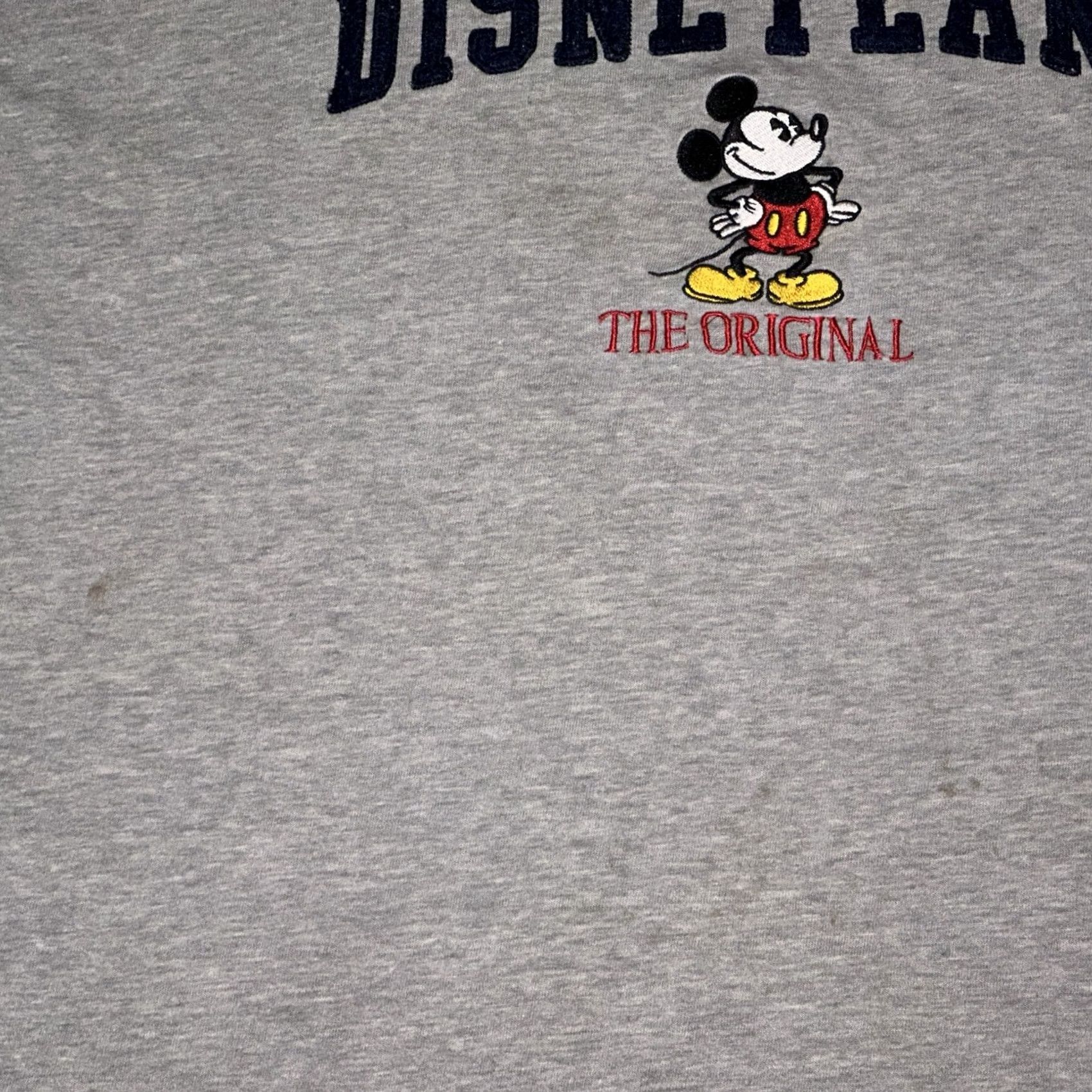 Disney VINTAGE Disney Mickey Mouse Embroidered Shirt Mens XL 90s Short Sleeve Gray Cotton Knit Size US L / EU 52-54 / 3 - 3 Thumbnail