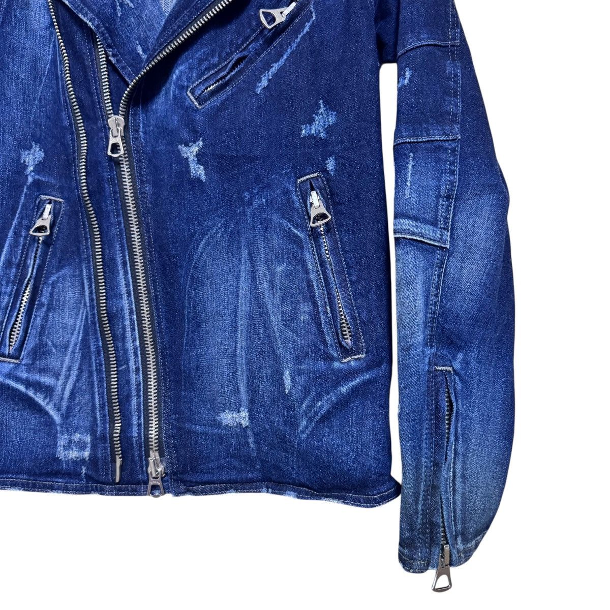 semanticdesign Semantic Design Denim Biker Jacket Distressed Size US M / EU 48-50 / 2 - 4 Thumbnail