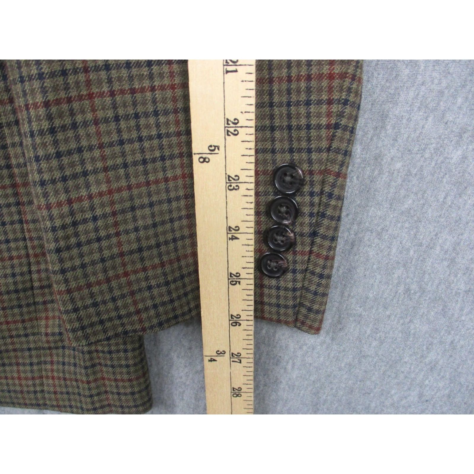 Ralph Lauren Lauren Ralph Lauren Blazer Mens 42L Plaid Wool Sport Coat Jacket Classic Size 42R - 5 Thumbnail