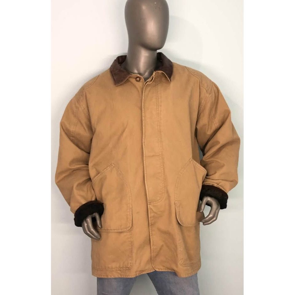 American Eagle Outfitters × Vintage Jacket XL Men Vintage 90s, Leather Collar American Eagle Size US XL / EU 56 / 4 - 1 Thumbnail