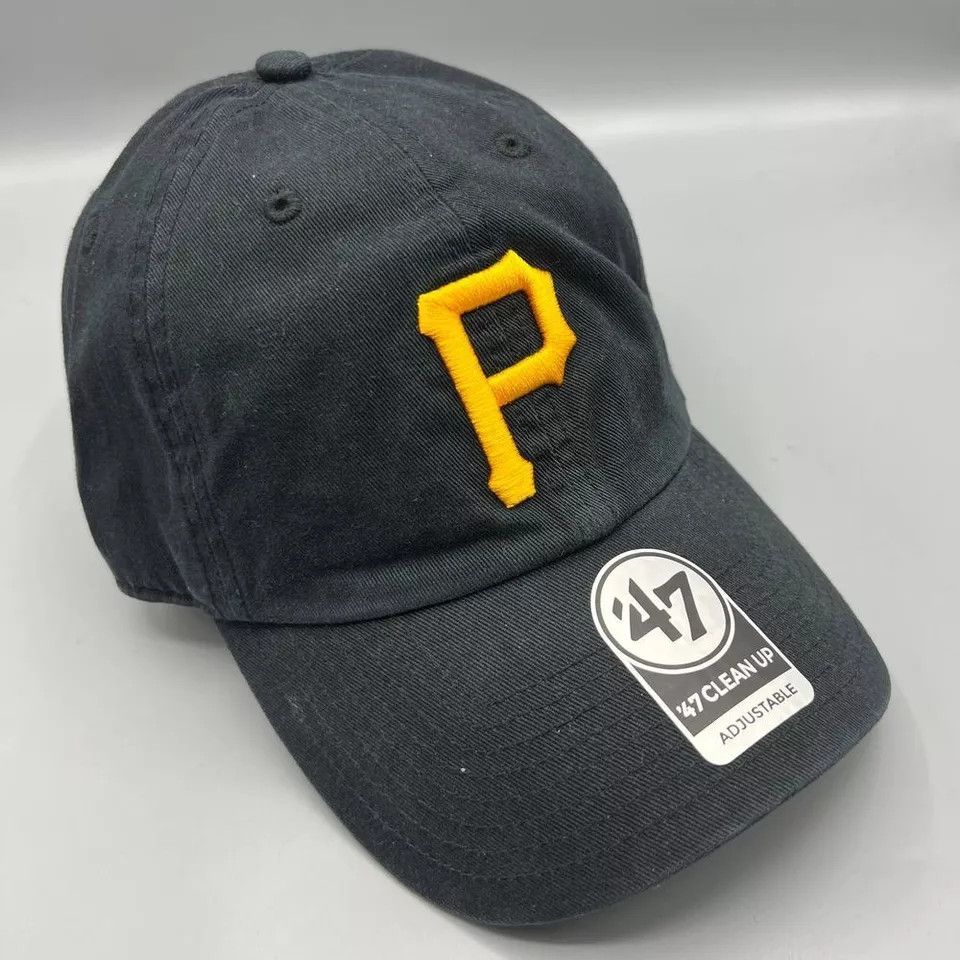 47 Pittsburgh Pirates Hat Men Black 47 Brand MLB Strap Back Cap Size ONE SIZE - 3 Thumbnail