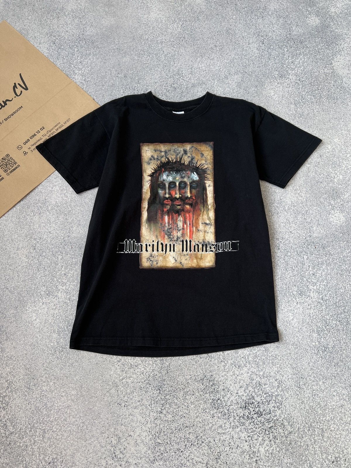 Marilyn Manson ヴィンテージTシャツ BELIEVE XL XL * vtg 90s Marilyn