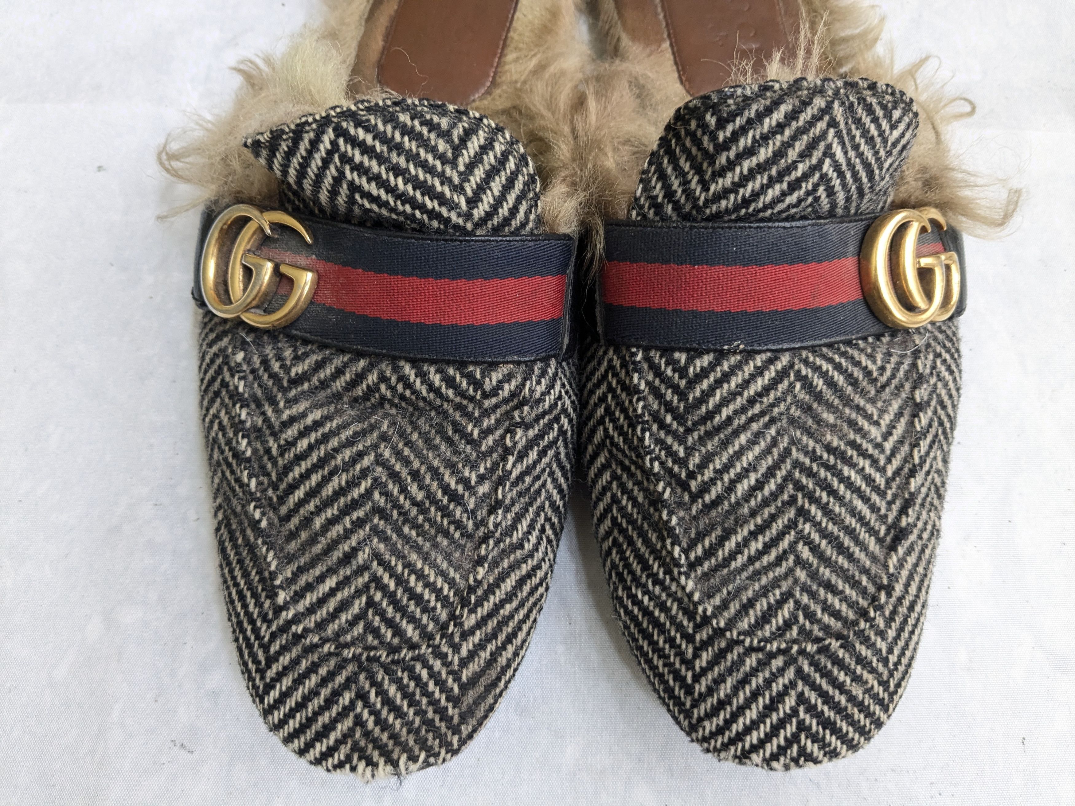 Gucci Gucci Princetown Horsebit Loafers 9 Herringbone Fur Size US 9 / EU 42 - 4 Thumbnail