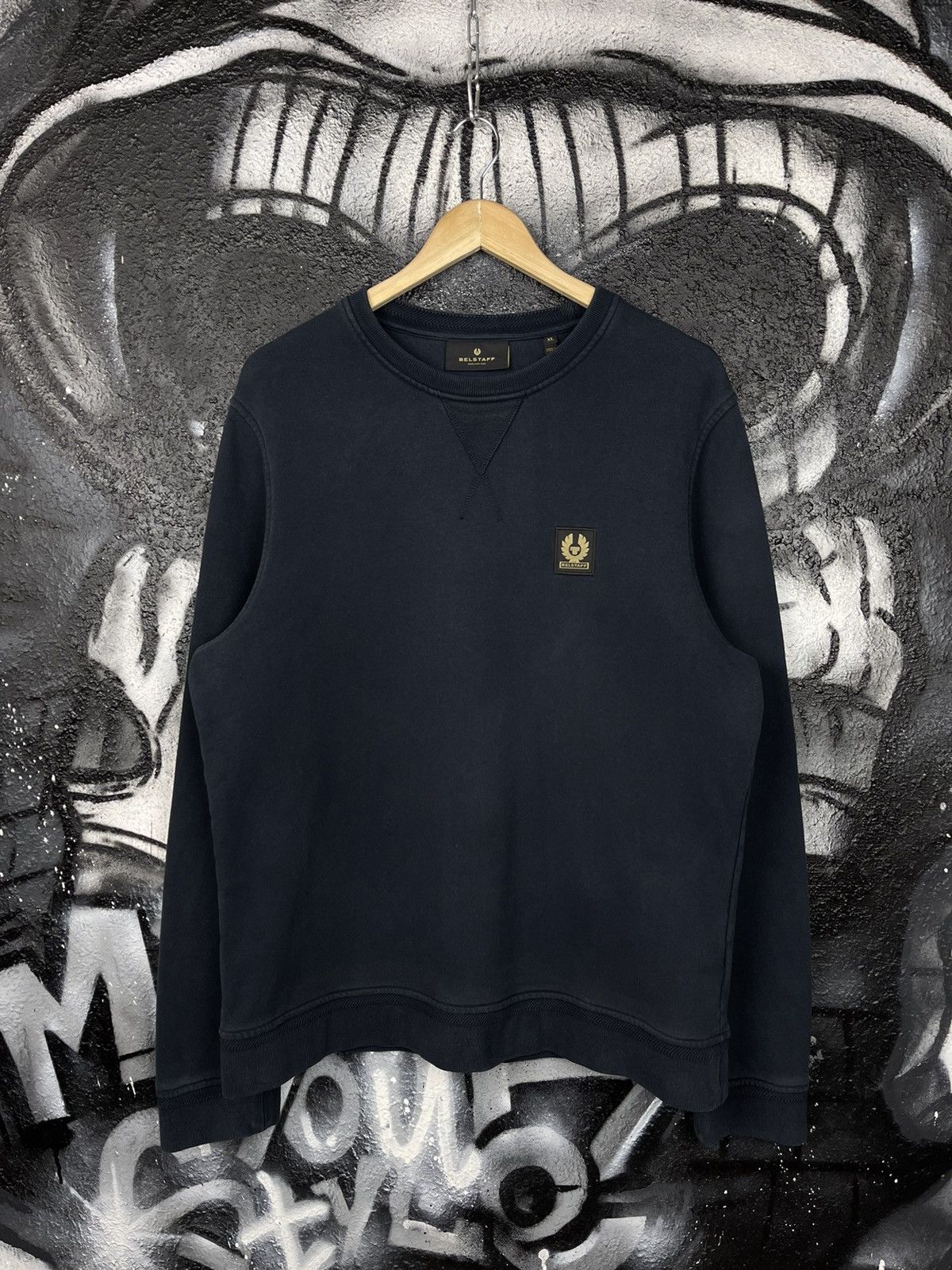 Belstaff × Vintage Belstaff Logo Patch Sweatshirt Men’s Size XL Size US XL / EU 56 / 4 - 2 Thumbnail
