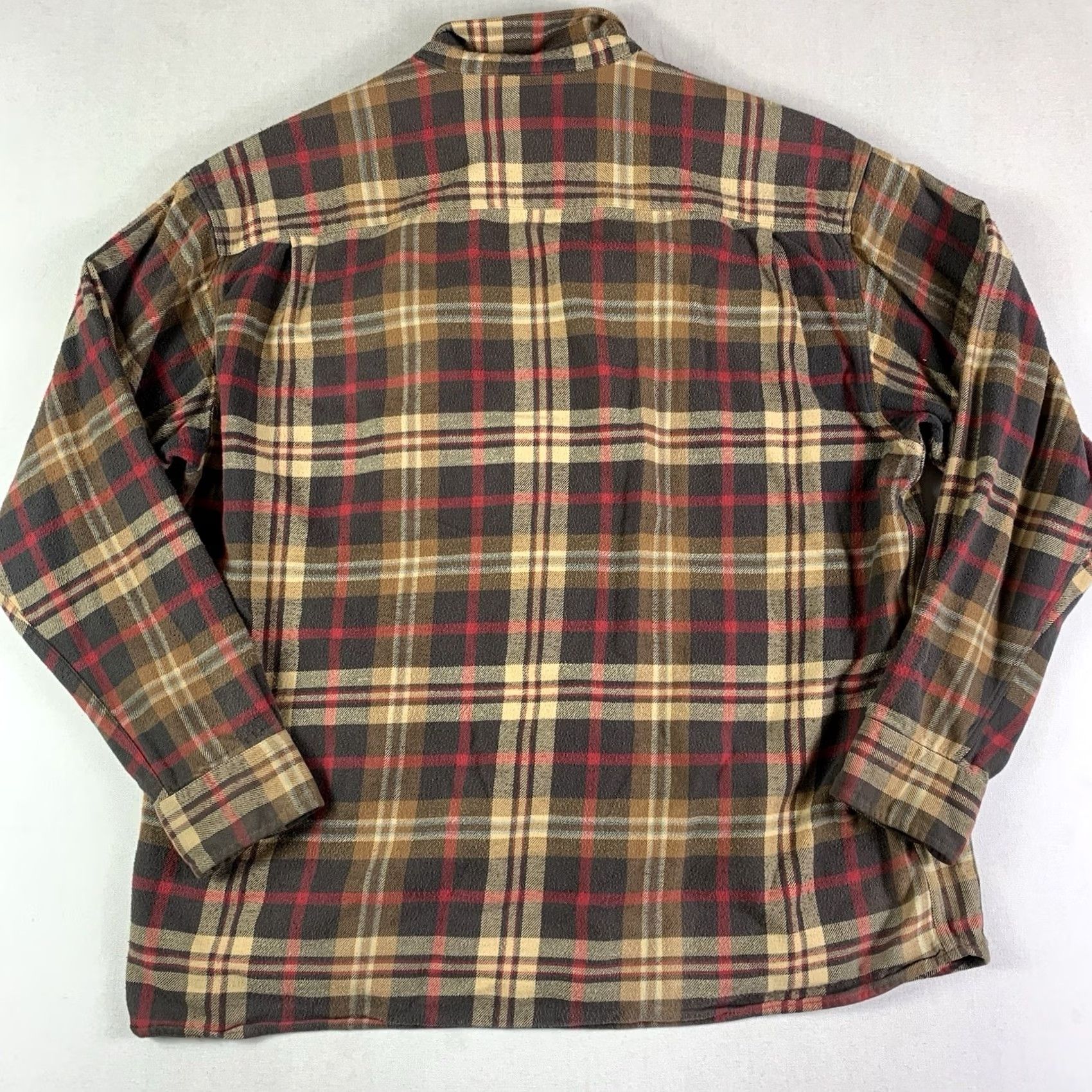 J.Crew J.CREW Oarsman Flannel Shirt Mens M Full zip Brown Red Plaid Long sleeve Size US M / EU 48-50 / 2 - 3 Thumbnail