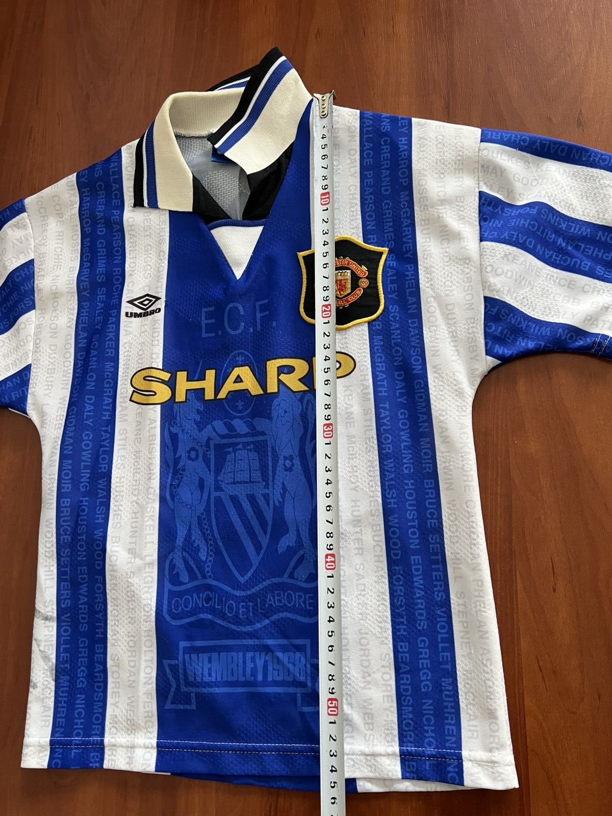 Umbro 1994/96 MANCHESTER UNITED #10 HUGHES SOCCER JERSEY SZ BOYS Size US XXS / EU 40 - 17 Thumbnail