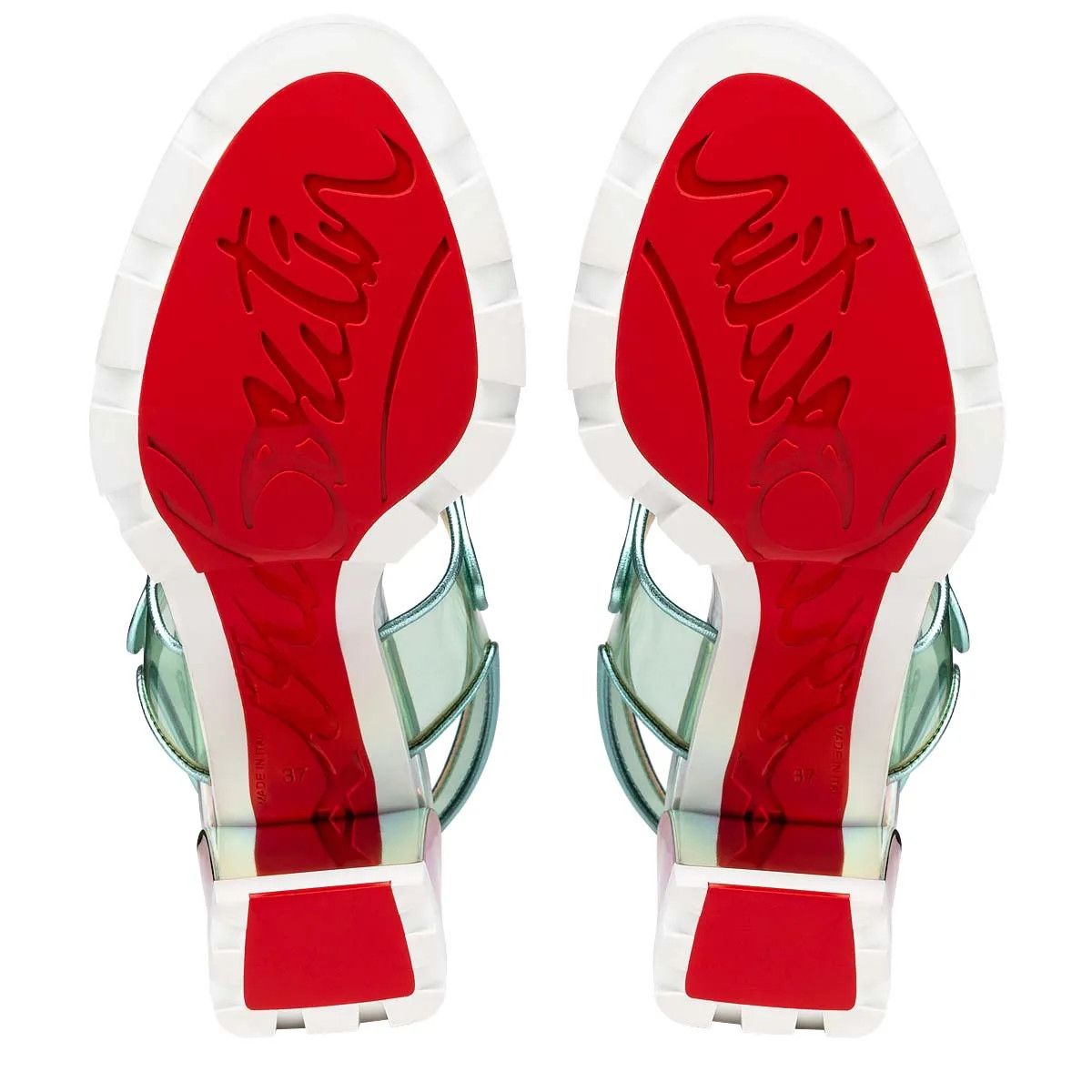 Christian Louboutin o1s1wg110125 Duniss Lug Femme Sandals in Multicolor Size US 8 / IT 38 - 6 Thumbnail