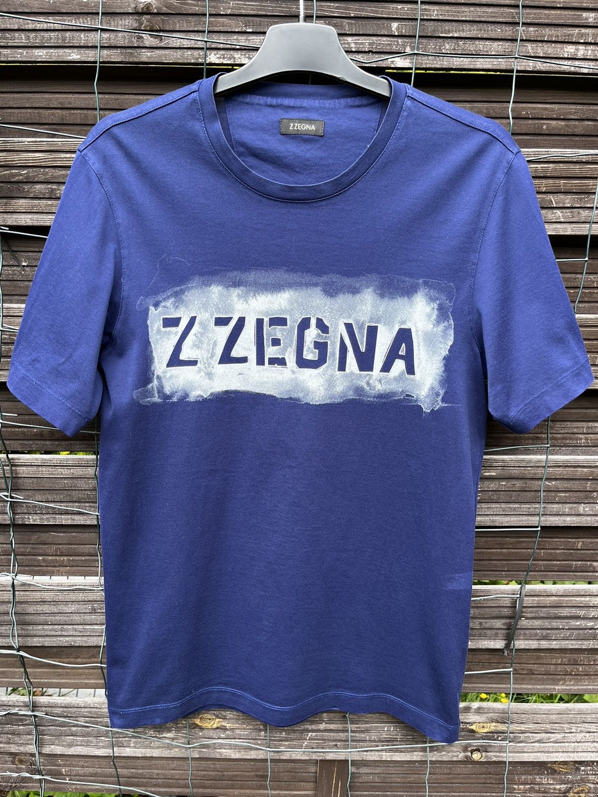Ermenegildo Zegna 🔵 Z ZEGNA BIG LOGO LUXURY HYPE T SHIRT Y2K TEE Size US S / EU 44-46 / 1 - 3 Thumbnail