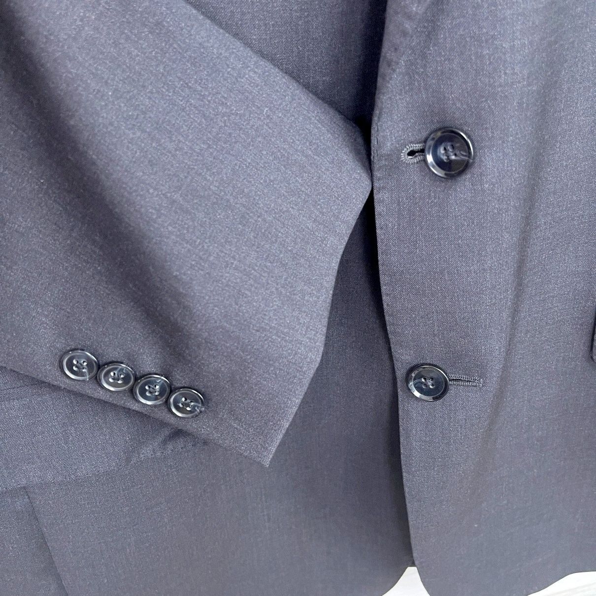 Samuelsohn Samuelsohn Wool Greenwich Suit Charcoal Gray Mens 43R Size 42R - 4 Thumbnail