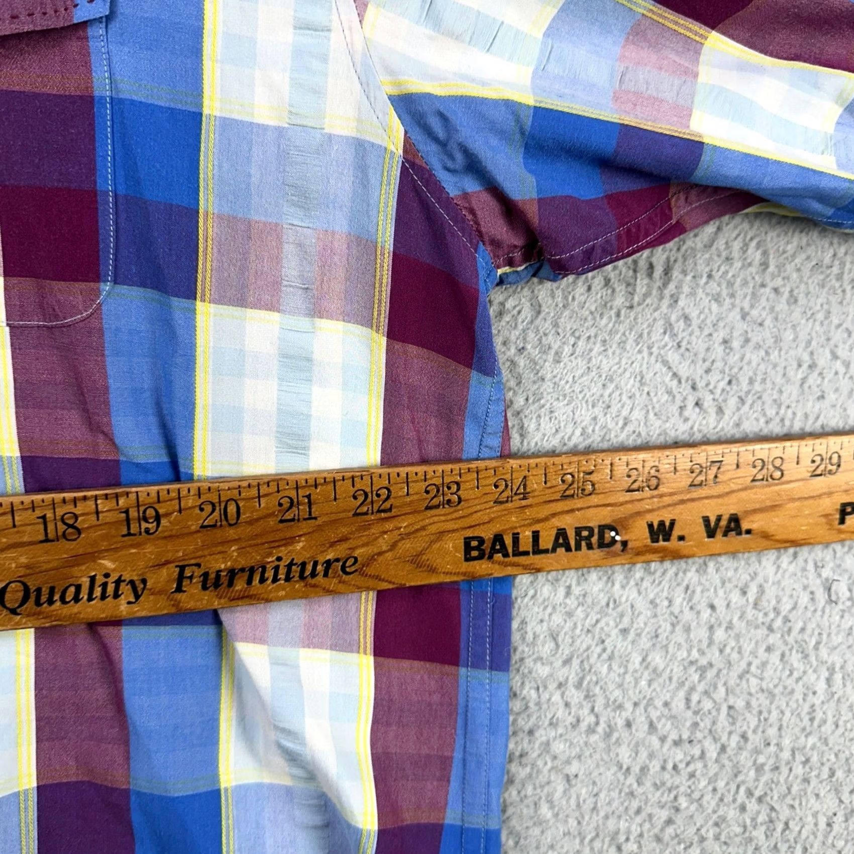 Tommy Bahama VINTAGE Tommy Bahama Silk Blend Shirt Button Up Mens XL Blue Maroon Plaid Flap Pocket Size US XL / EU 56 / 4 - 7 Thumbnail