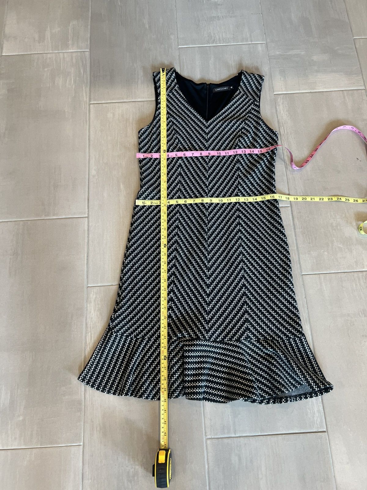 Gregory Gregory Black and White Midi Dress Size M / US 6-8 / IT 42-44 - 3 Thumbnail