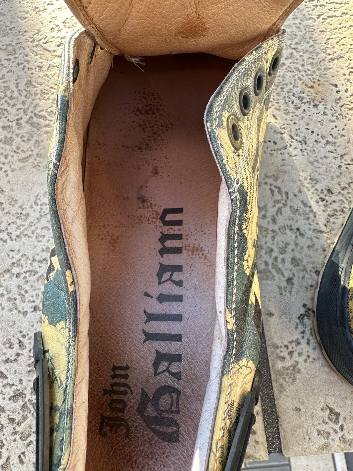 John Galliano Shoes Sneakers Newspaper Print 42 size