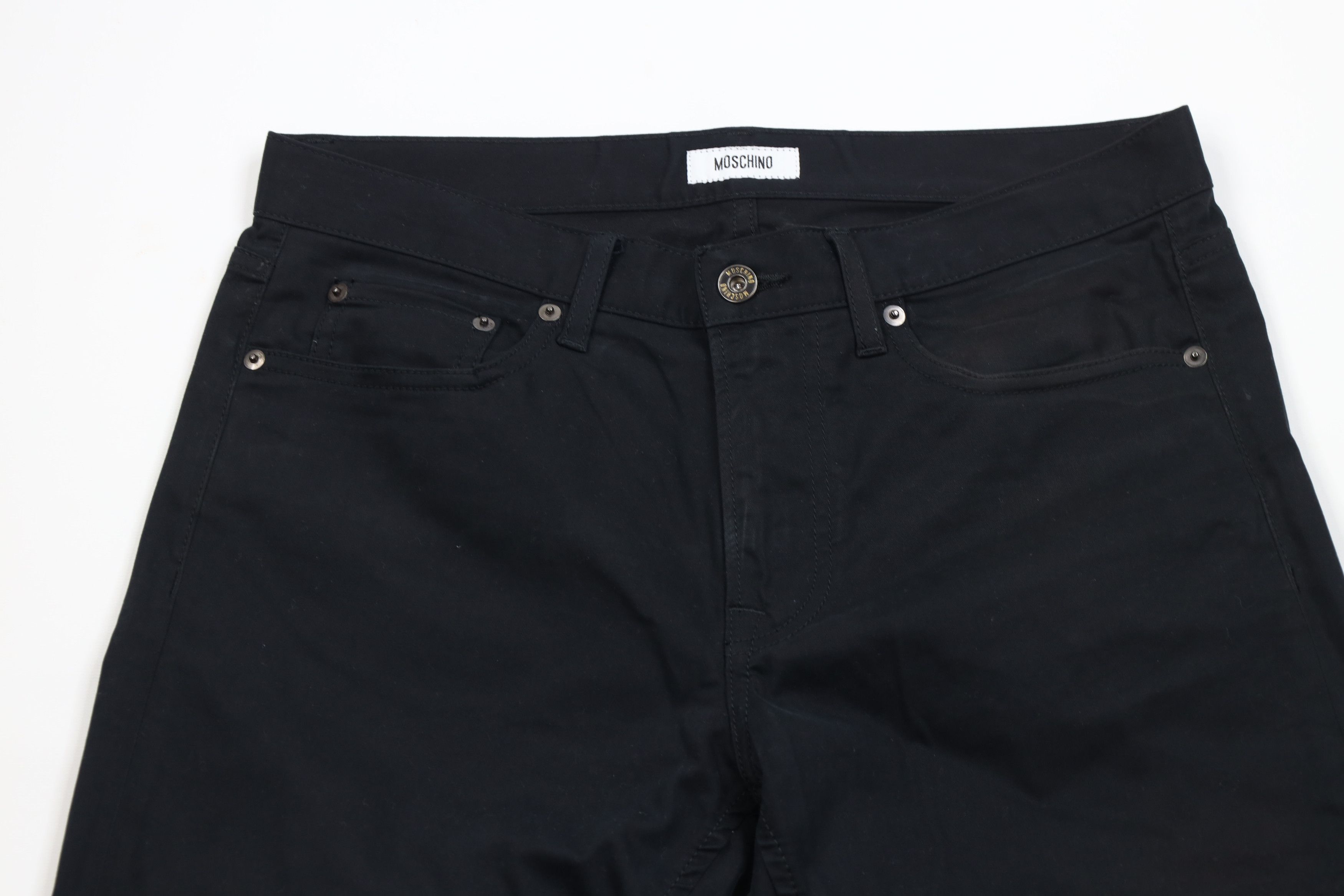 Moschino Moschino Flat Front Stretch Straight Leg Chino Pants Black Size US 32 / EU 48 - 2 Thumbnail