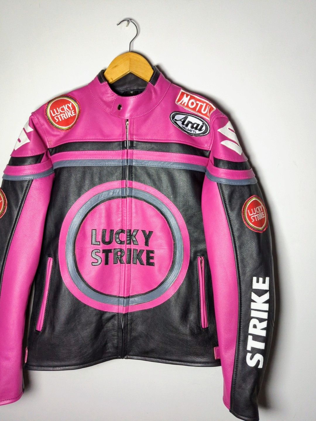Vintage 🔥 LUCKY STRIKE 💸 VINTAGE 90s LEATHER JACKET STREETWEAR Size S / US 4 / IT 40 - 4 Thumbnail