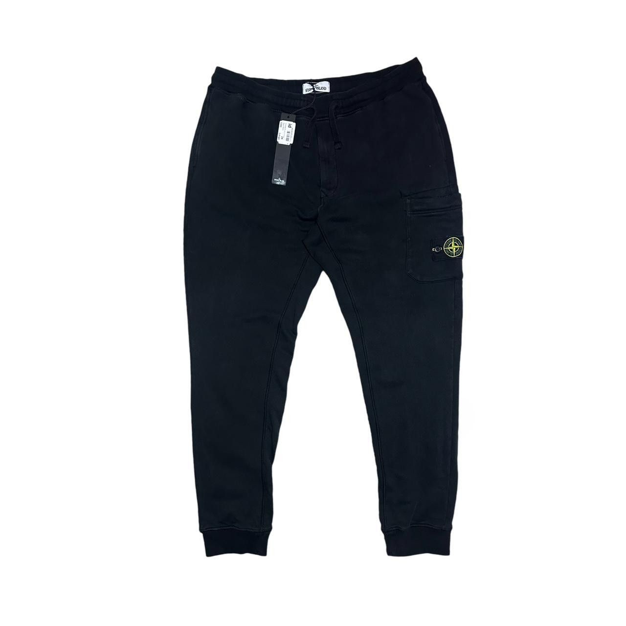 image of Stone Island Cargo Jogging Bottoms in Black, Men's (Size 36)