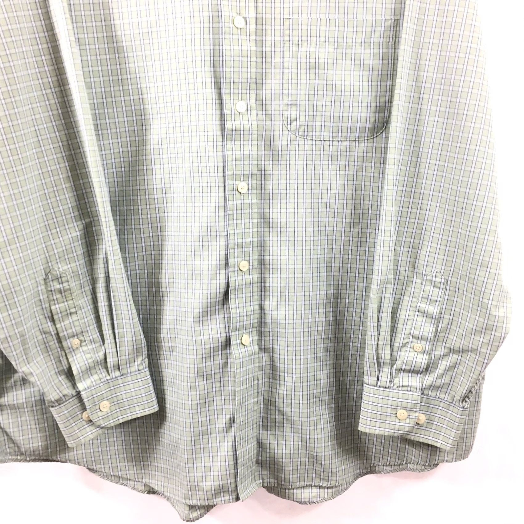 Arrow Arrow Shirt Mens XL Green Blue Check Long Sleeve Button-Down Wrinkle Free Size US XL / EU 56 / 4 - 4 Thumbnail