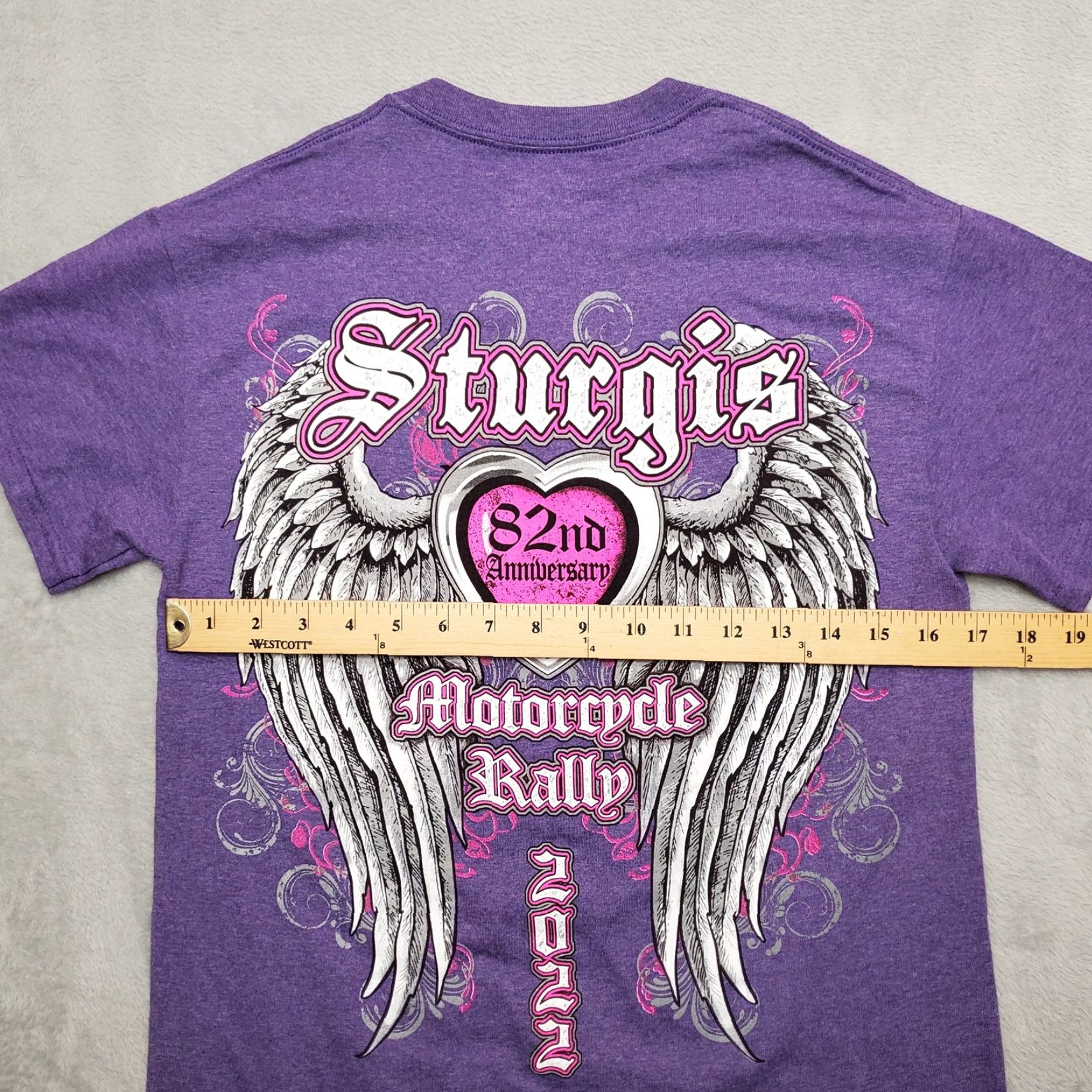 Gildan Sturgis Motorcycle Rally Shirt Adult Small Purple Short Sleeve 2022 82nd Anniver Size US S / EU 44-46 / 1 - 7 Thumbnail