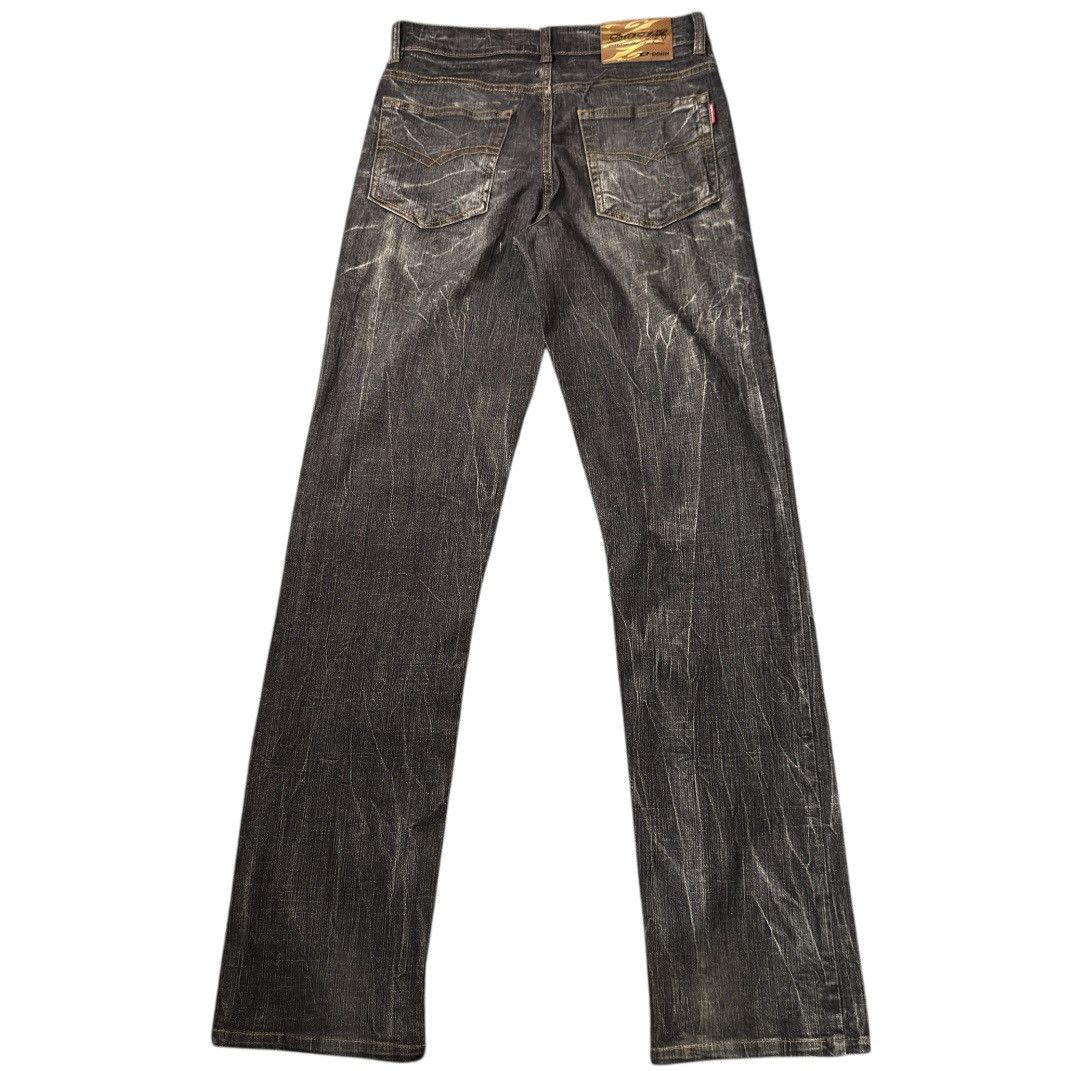 Le Grande Bleu (L.G.B.) 🔥🇯🇵 Y2K Japanese D-Douh Wash Out Punk Grunge Distressed Denim Size US 29 - 2 Thumbnail