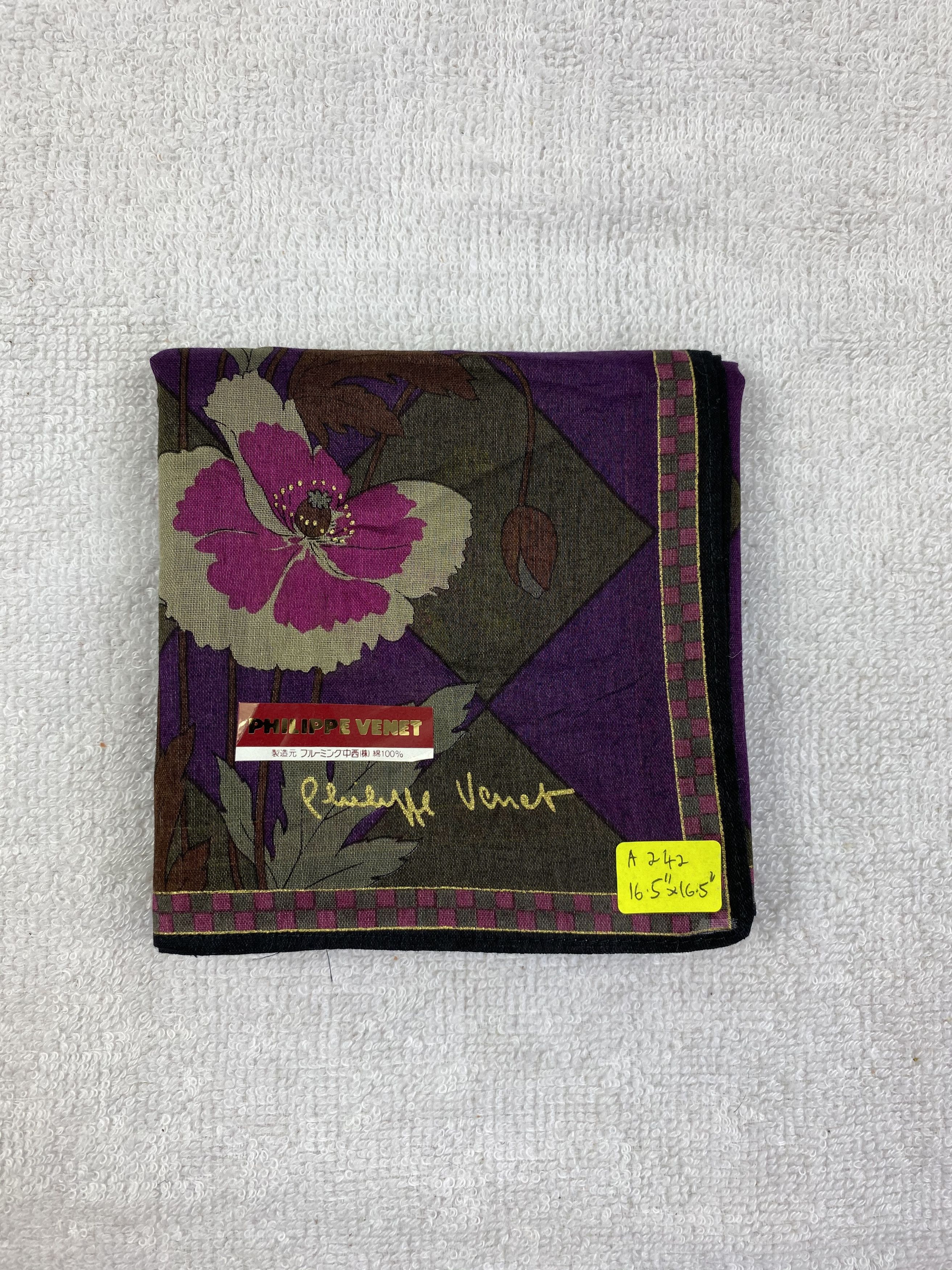 Vintage Philippe Venet Handkerchief / Bandana / Neckerchief Size ONE SIZE - 6 Thumbnail